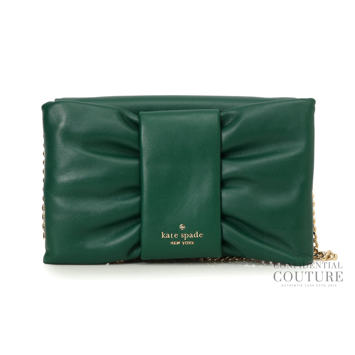 Kate Spade Millie Bow Flap In Deep Jade Crossbody bag