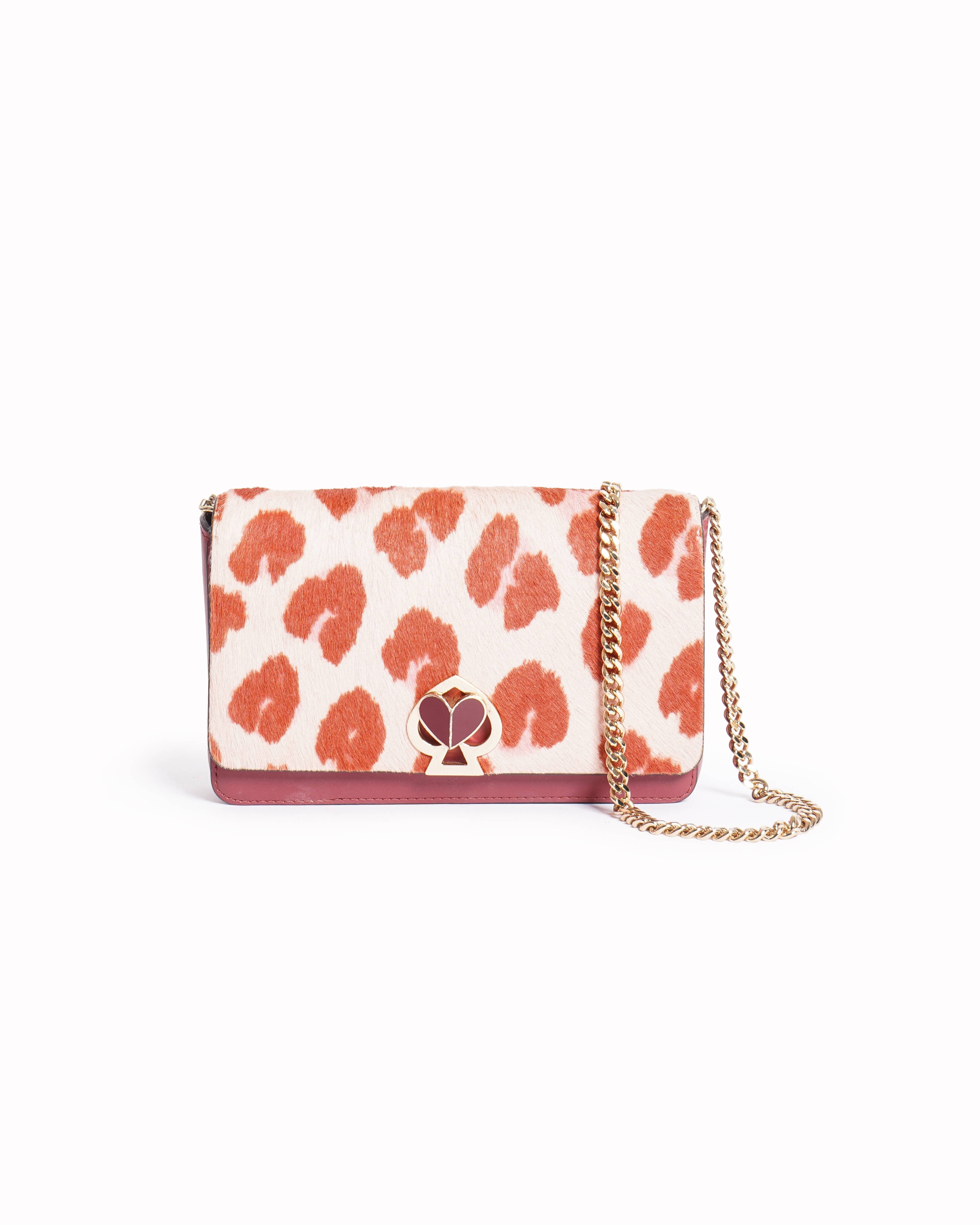 Kate Spade Medium Nicola Twist lock Calf hair Crossbody Bag