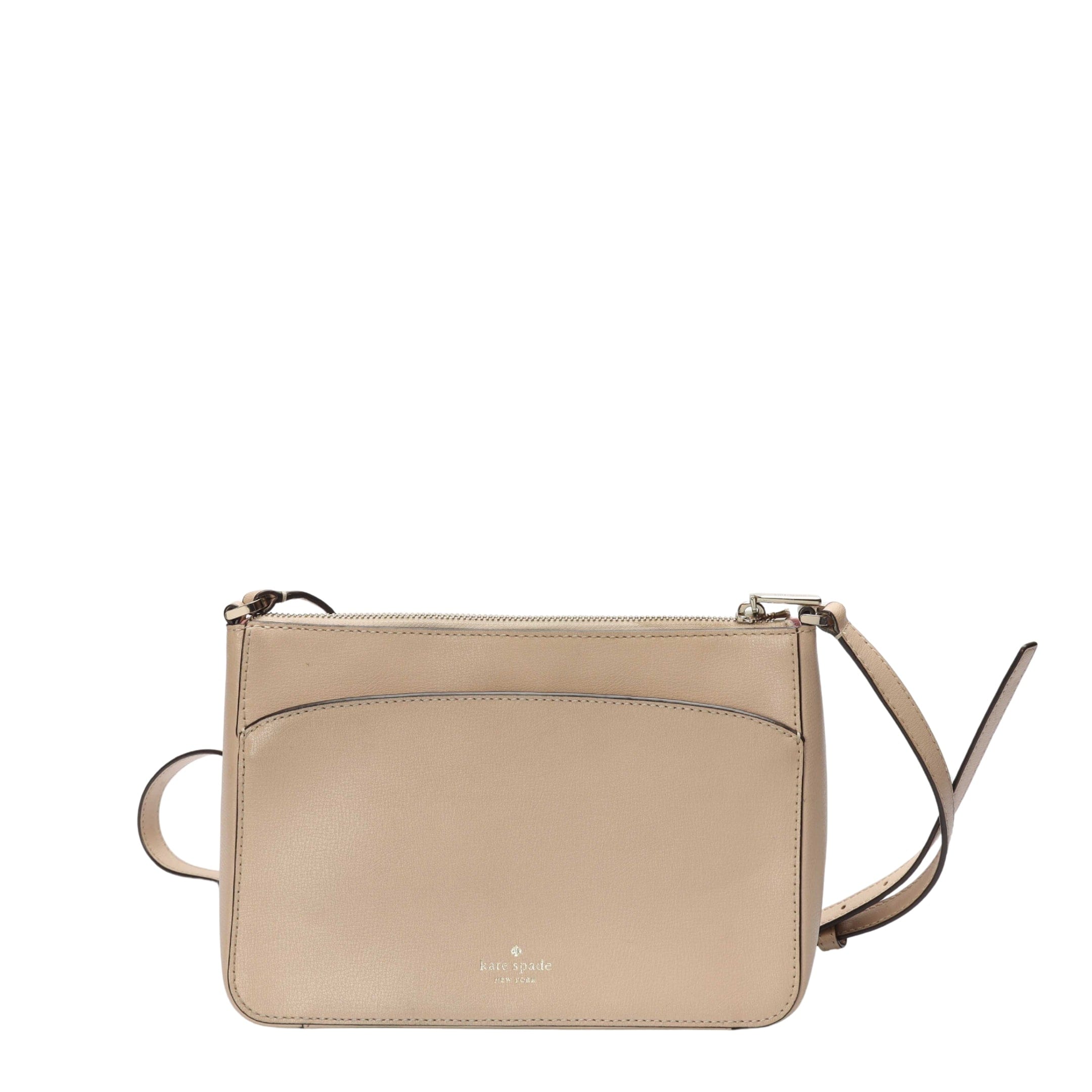 Kate Spade Beige Adel Top Zip Crossbody Bag