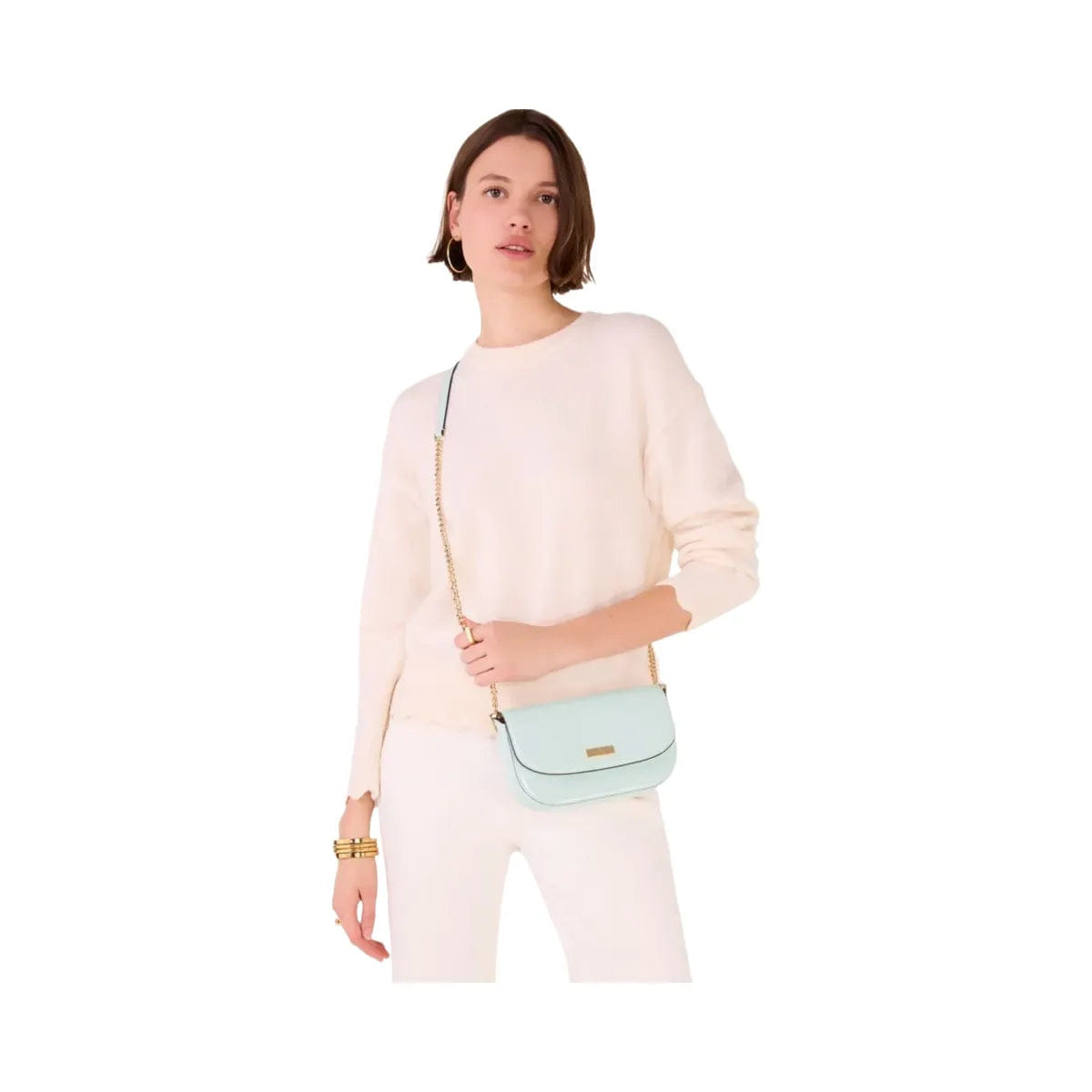 Kate Spade Krista Patent Chain Crossbody Hazy Morning