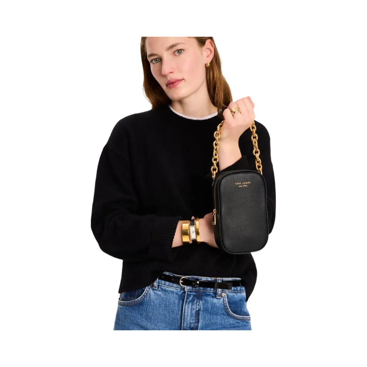 Kate Spade Jolie Chain Phone Crossbody Black