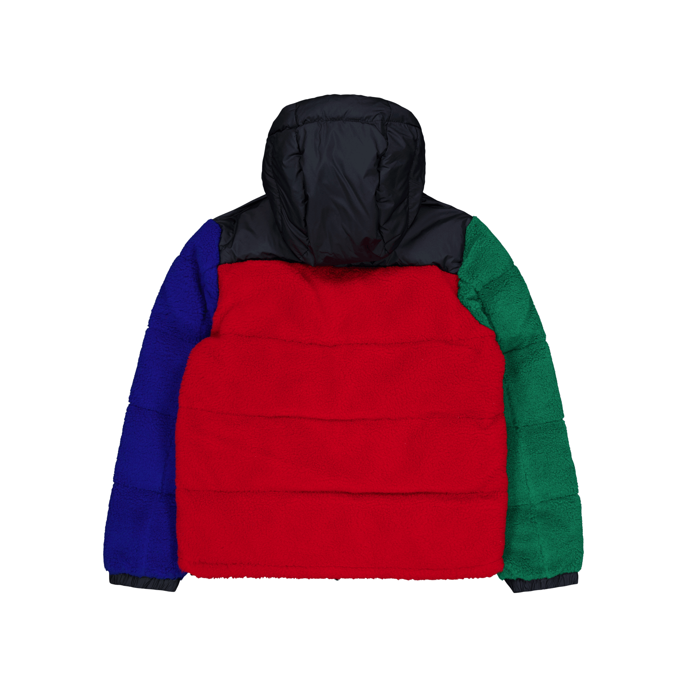 Polo Ralph Lauren Color - Blocked Pile Fleece Down Jacket RL2000 Red Multi