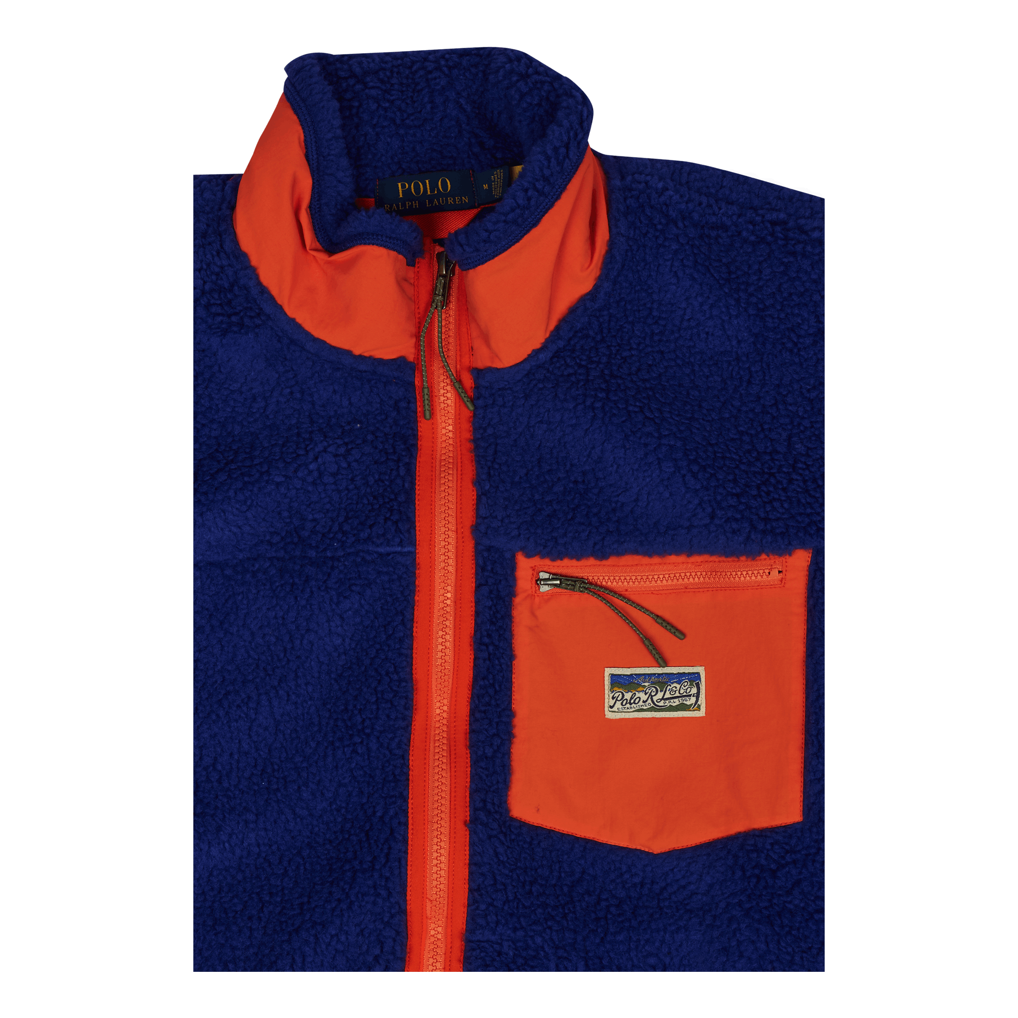 Polo Ralph Lauren Bonded Pile Fleece Jacket City Royal Multi