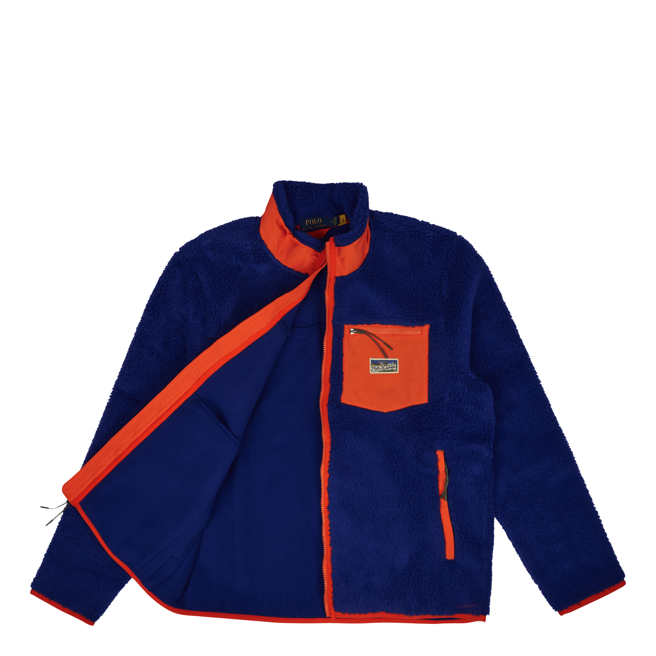 Polo Ralph Lauren Bonded Pile Fleece Jacket City Royal Multi