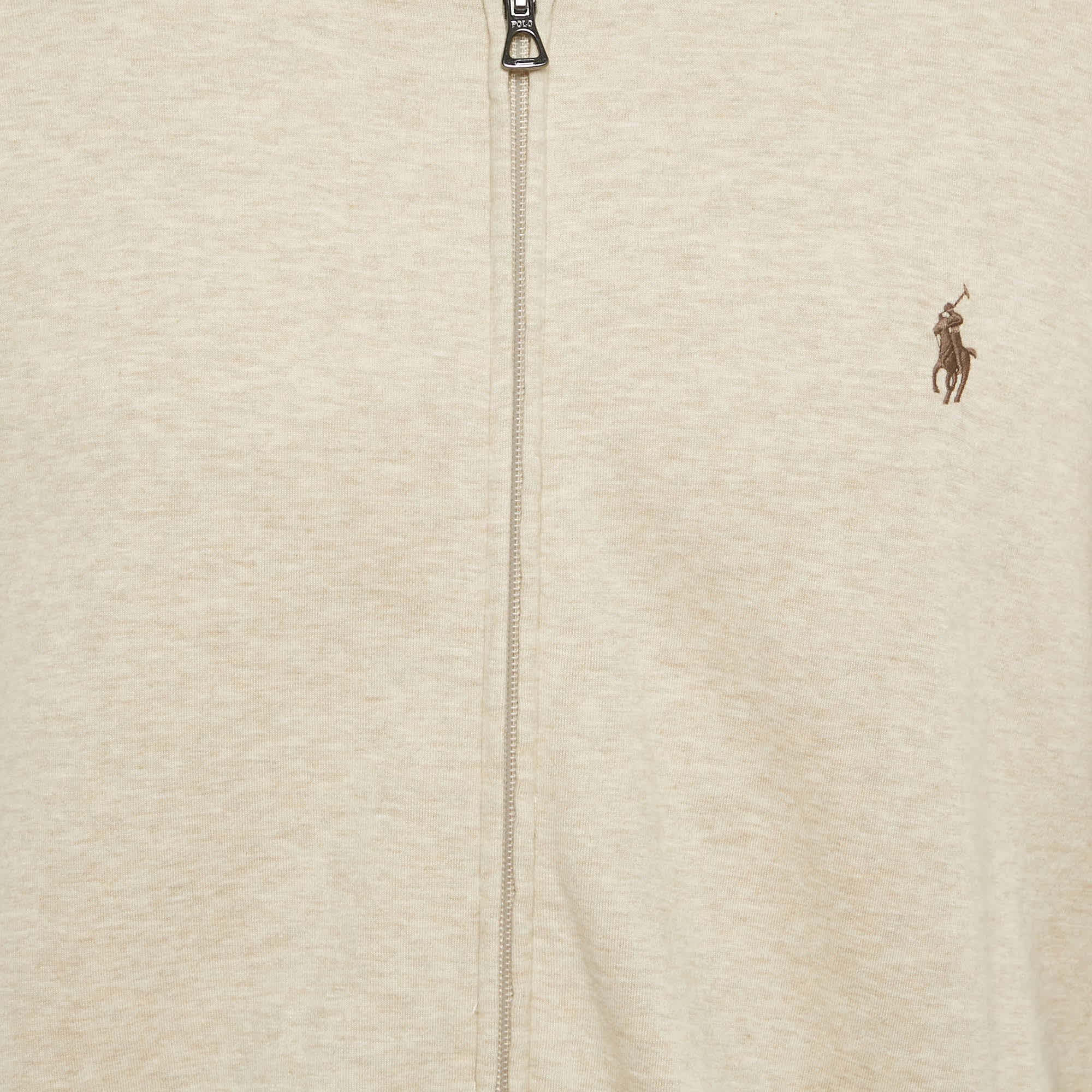 Polo Ralph Lauren Beige Jersey Zip - Up Jacket