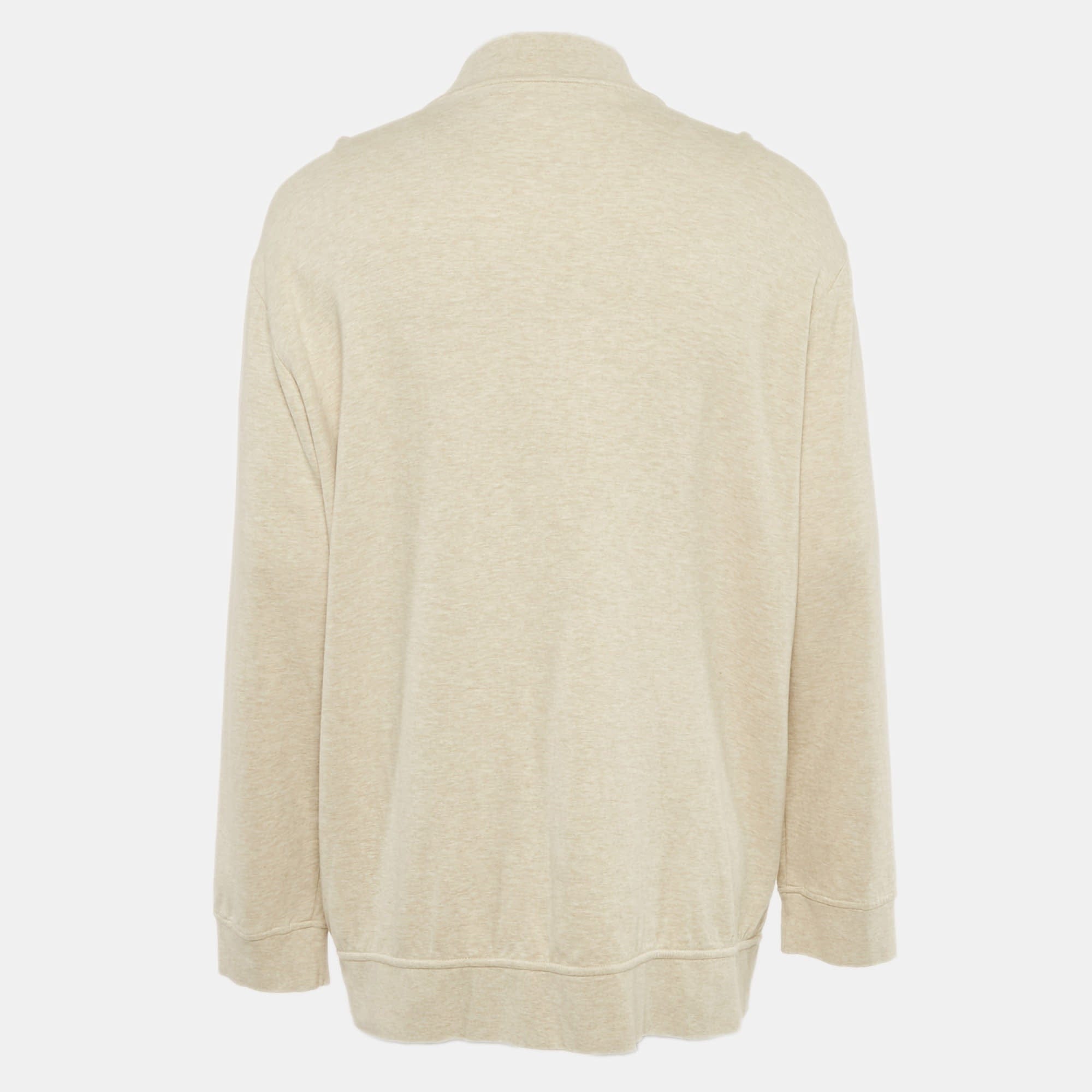 Polo Ralph Lauren Beige Jersey Zip - Up Jacket