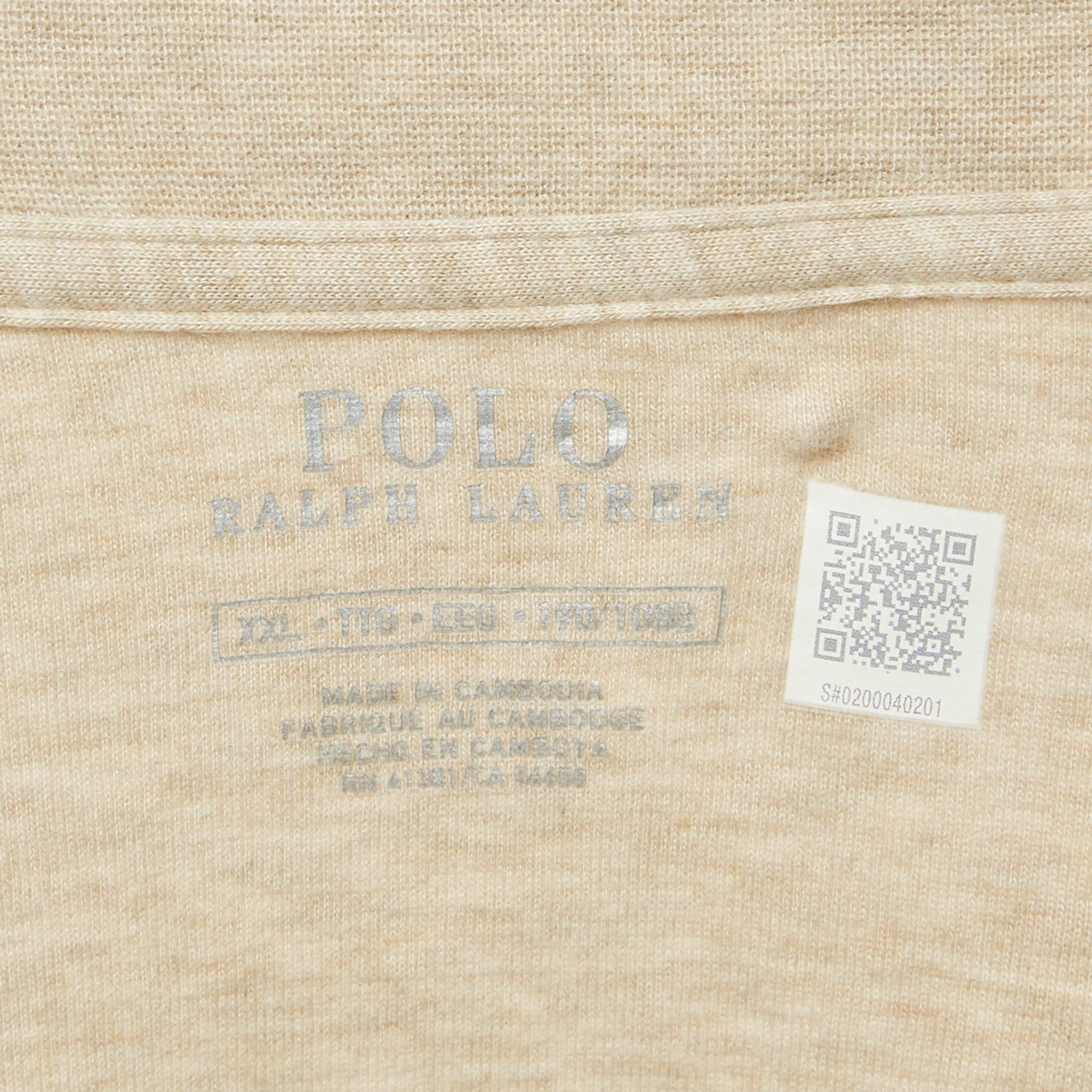 Polo Ralph Lauren Beige Jersey Zip - Up Jacket