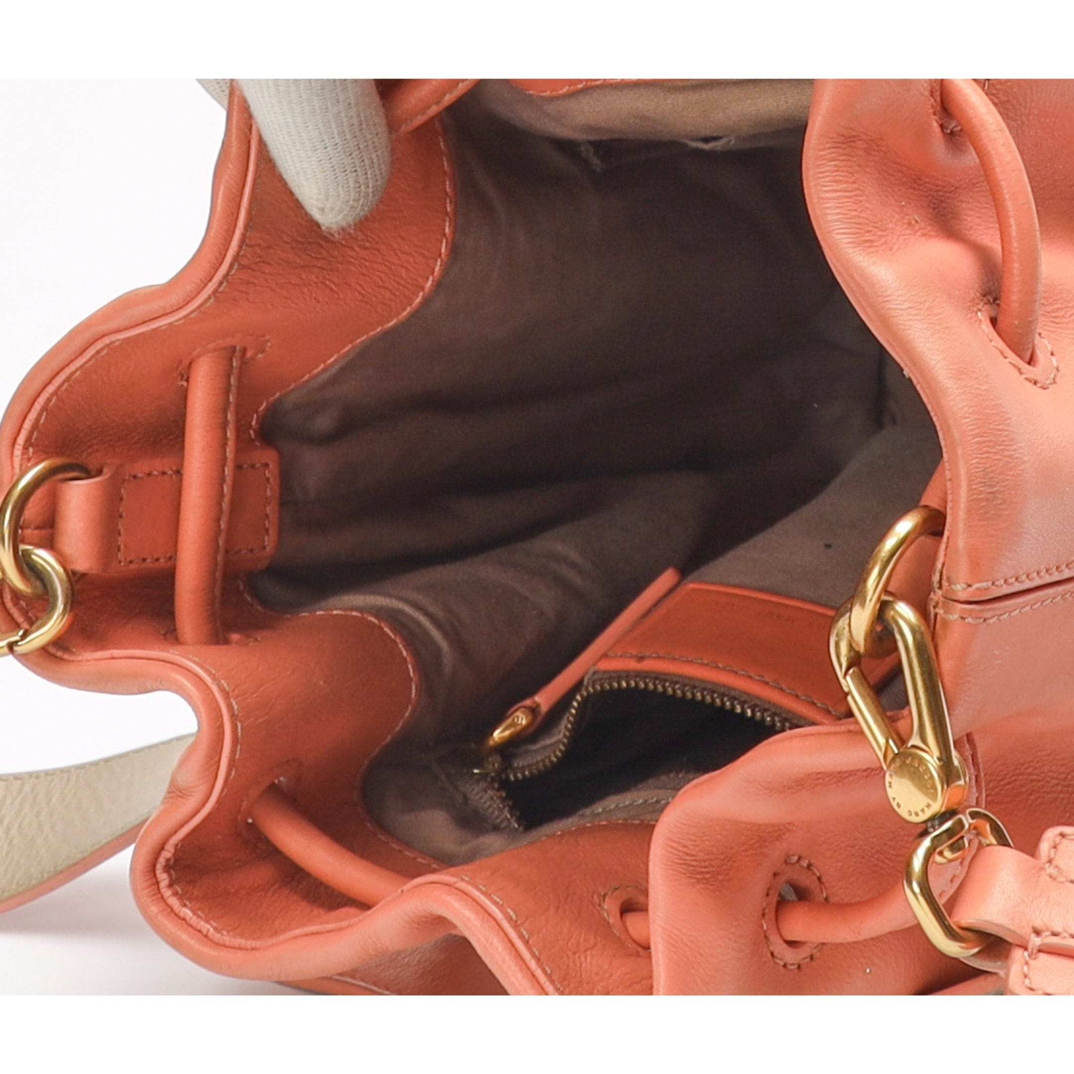 Marc Jacobs Peach The Bucket Sling Bag