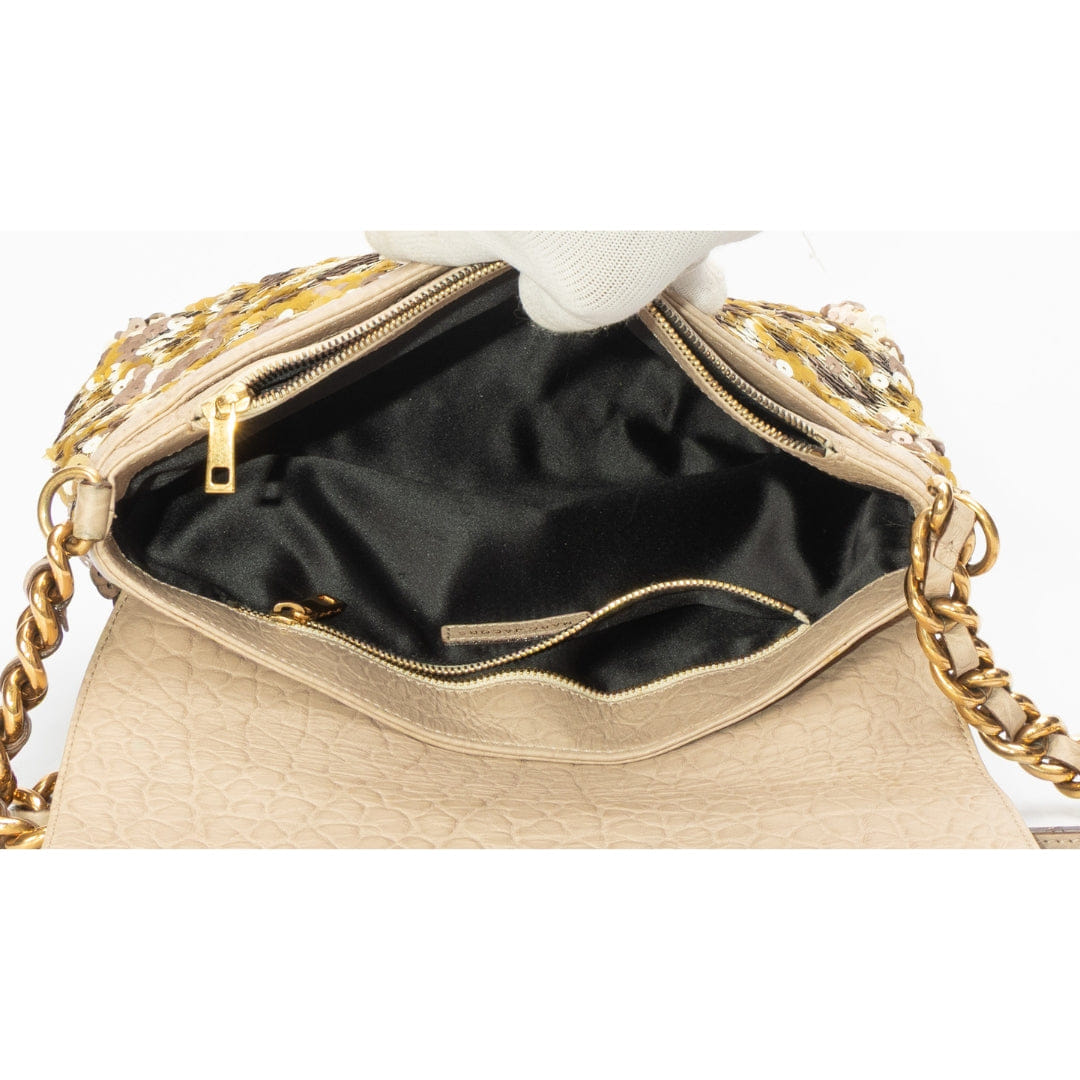 Marc Jacobs Leather - Trimmed Sequined Shoudler Bag