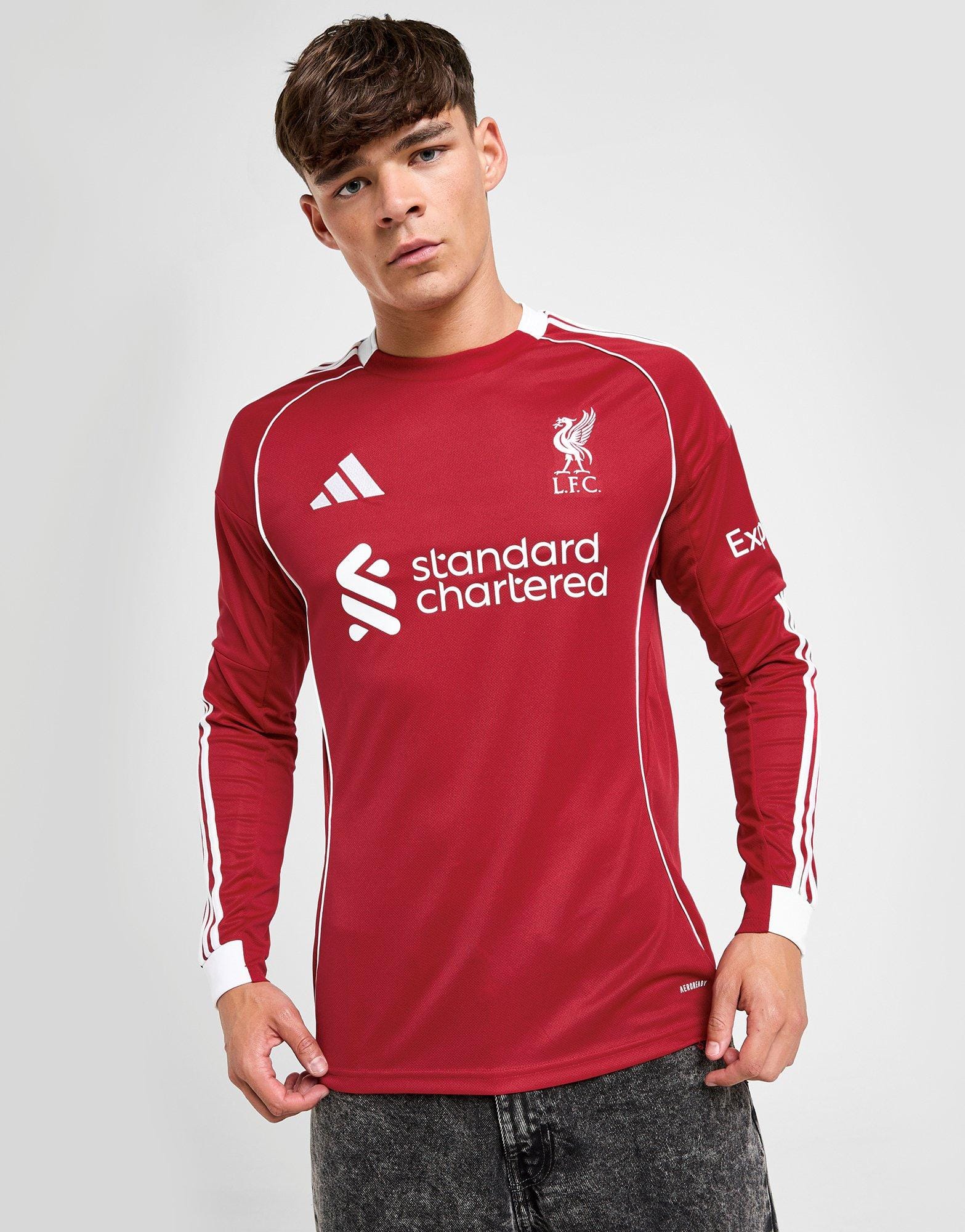 adidas Liverpool FC 2025/26 Long Sleeve Home Shirt