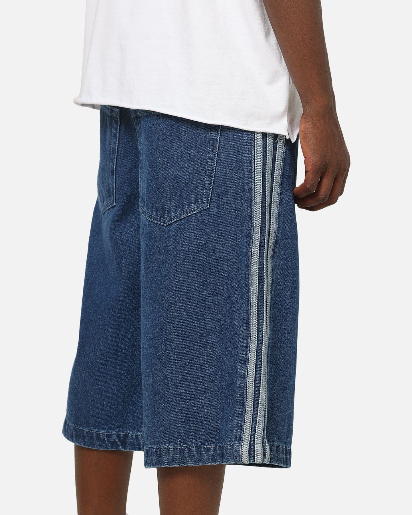 adidas Firebird Denim Shorts Blue Denim