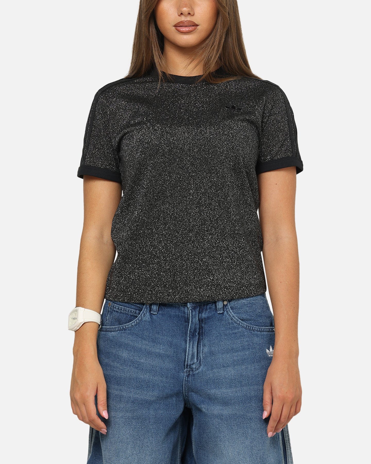 adidas Women's Lurex Cali T - Shirt Black