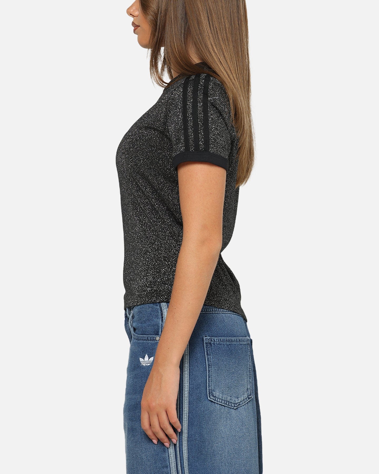 adidas Women's Lurex Cali T - Shirt Black