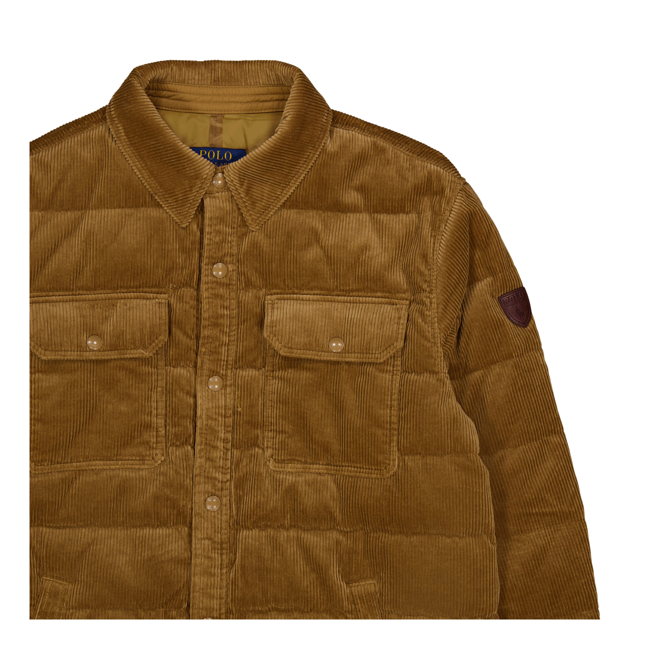Polo Ralph Lauren Quilted Corduroy Down Jacket Dispatch Tan