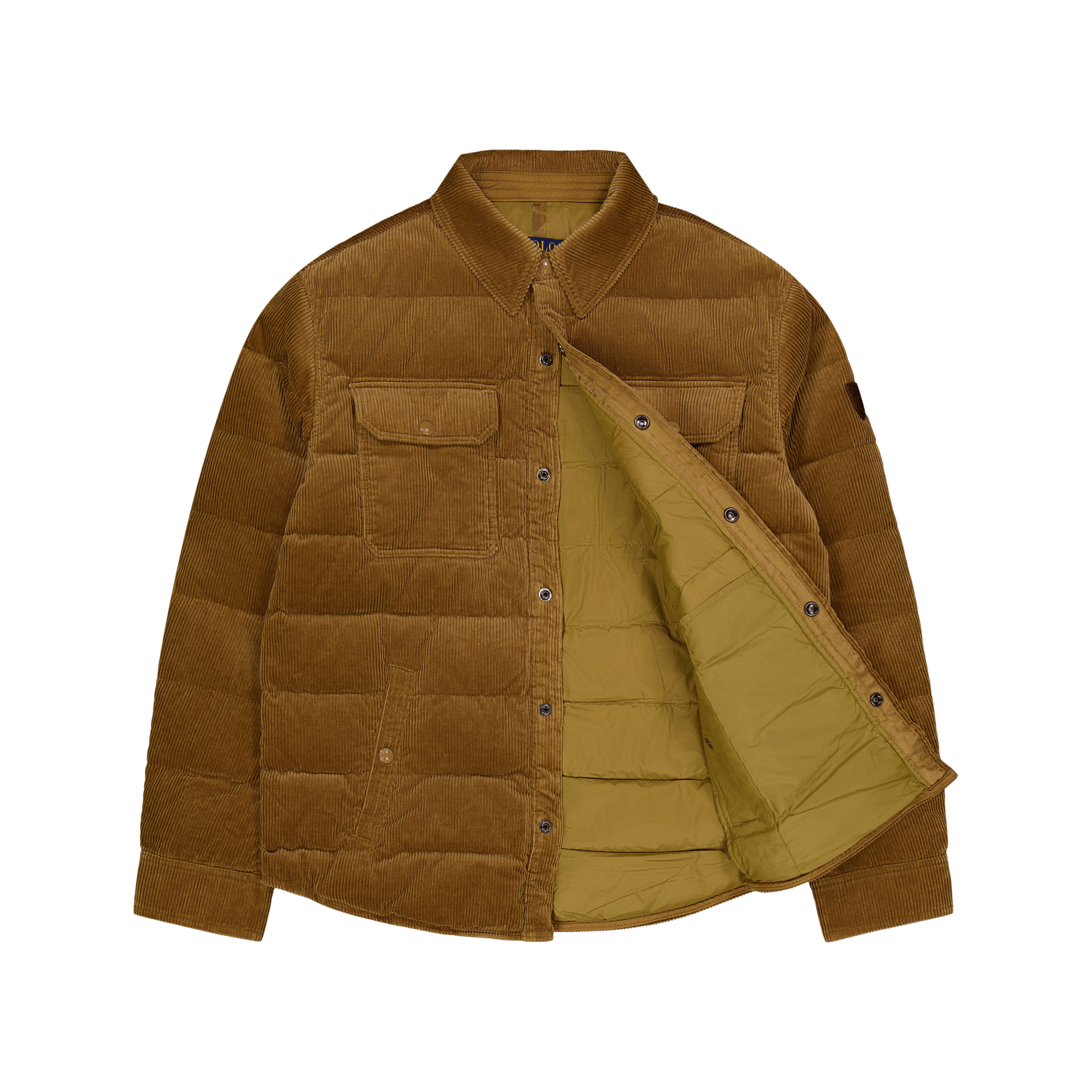 Polo Ralph Lauren Quilted Corduroy Down Jacket Dispatch Tan