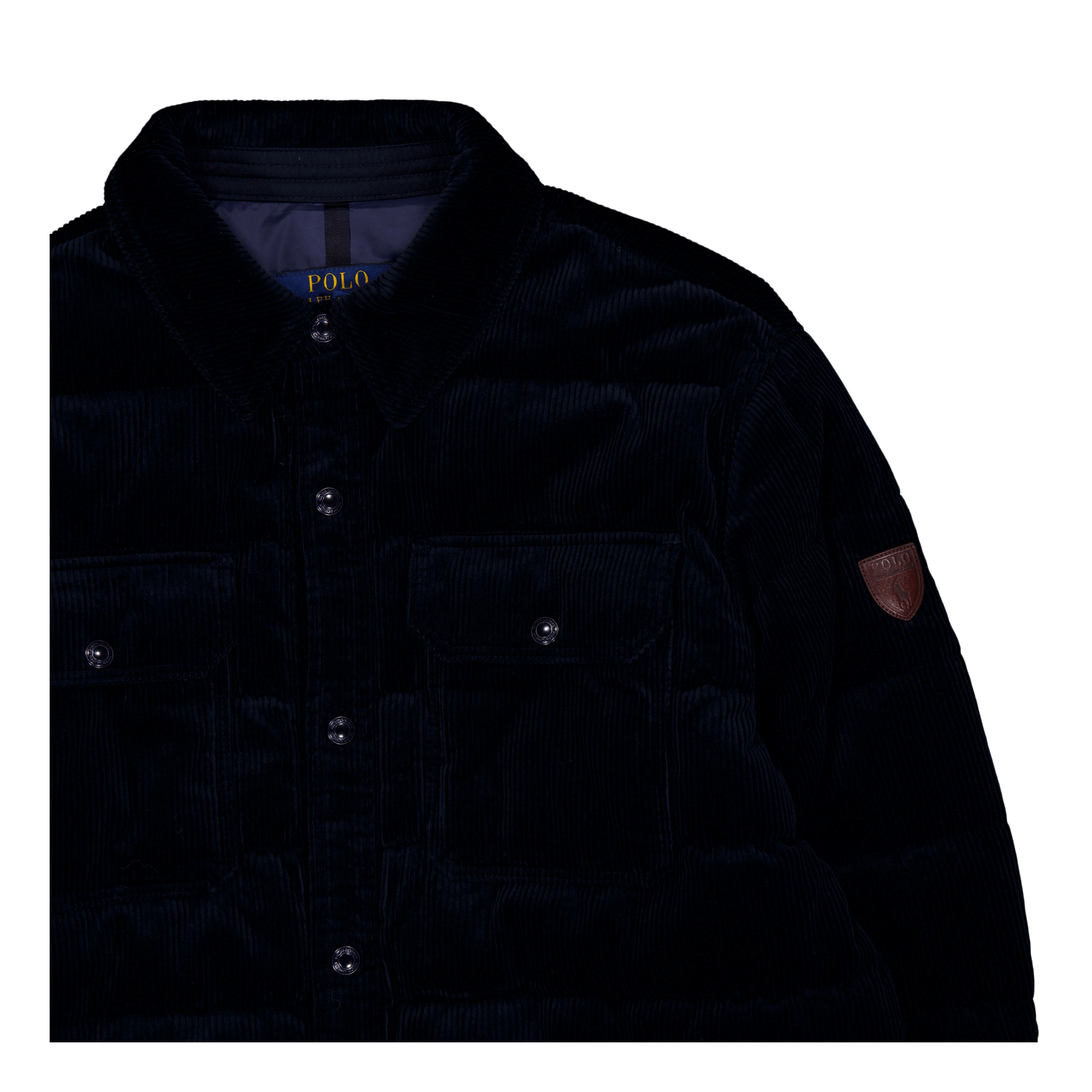 Polo Ralph Lauren Quilted Corduroy Down Jacket Aviator Navy