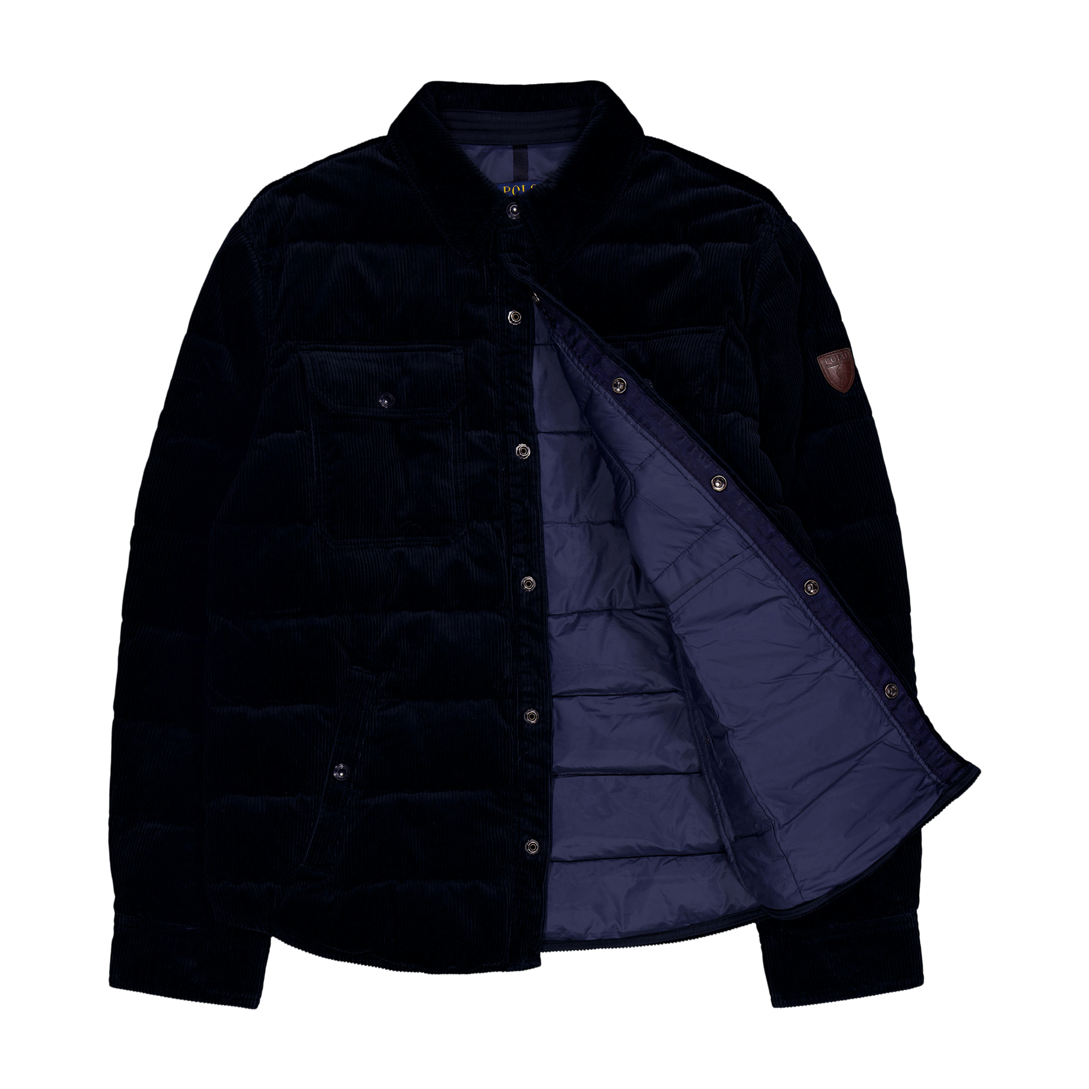 Polo Ralph Lauren Quilted Corduroy Down Jacket Aviator Navy