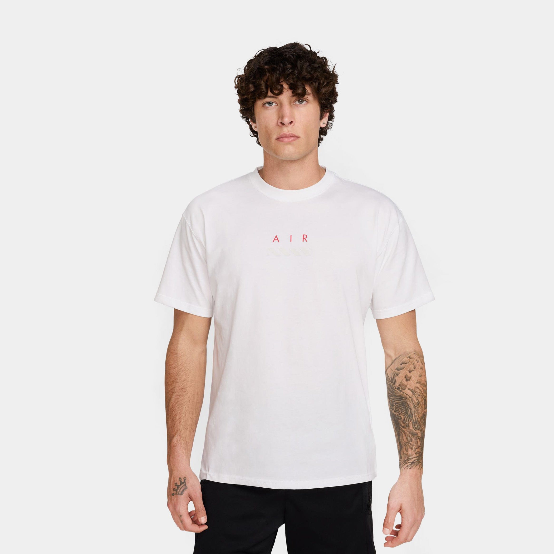 Nike NSW Max 90 Mens Short Sleeve Shirt (White/Red/Black)