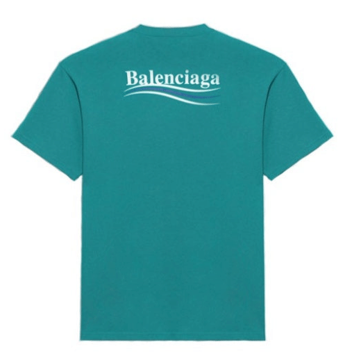 Balenciaga Political Campaign Logo T - Shirt Green