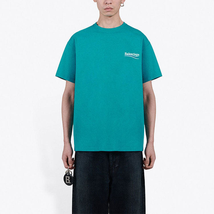 Balenciaga Political Campaign Logo T - Shirt Green