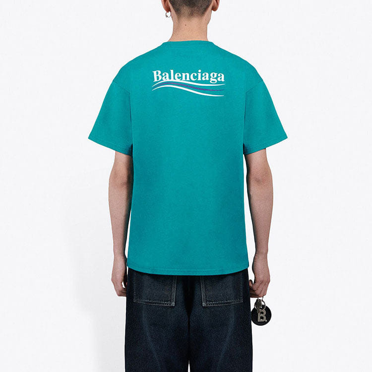 Balenciaga Political Campaign Logo T - Shirt Green