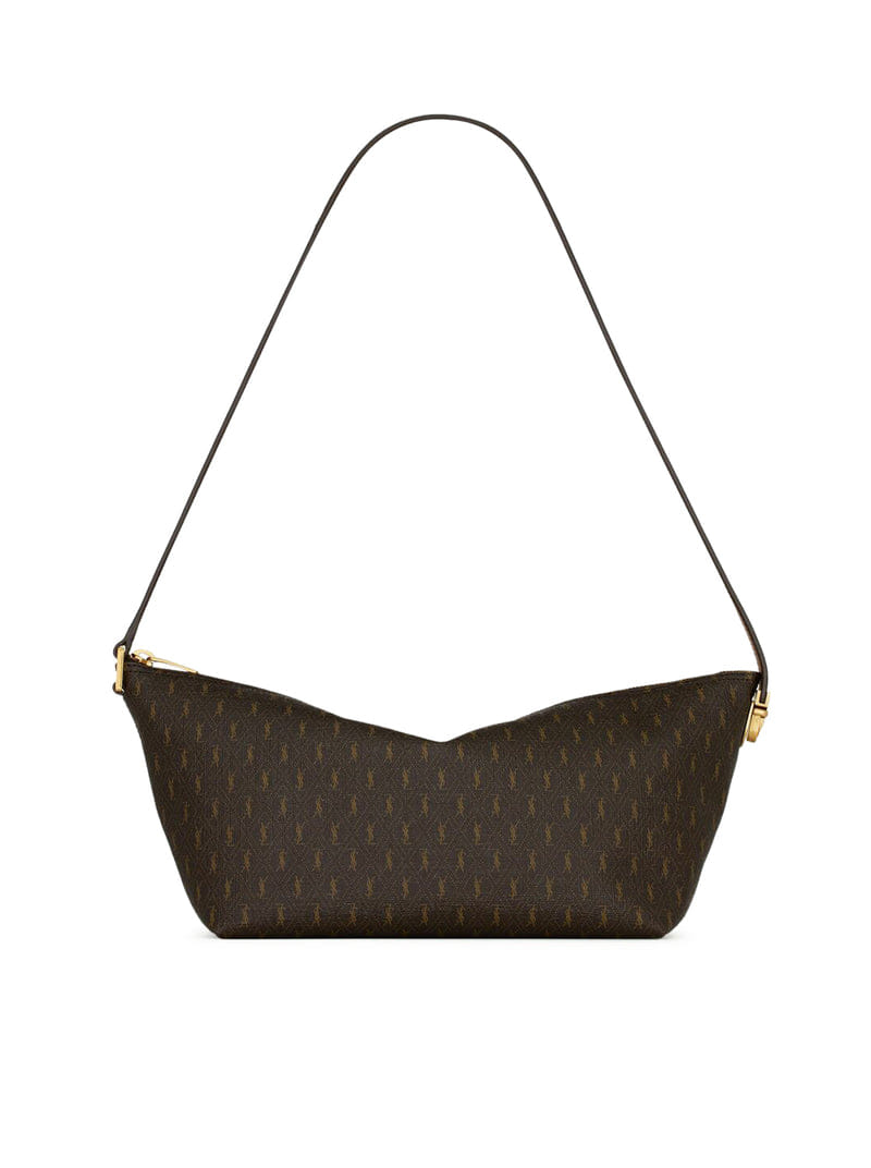 Saint Laurent Men Le Monogramme Shoulder Bag In Monogram Canvas And Smooth Leather