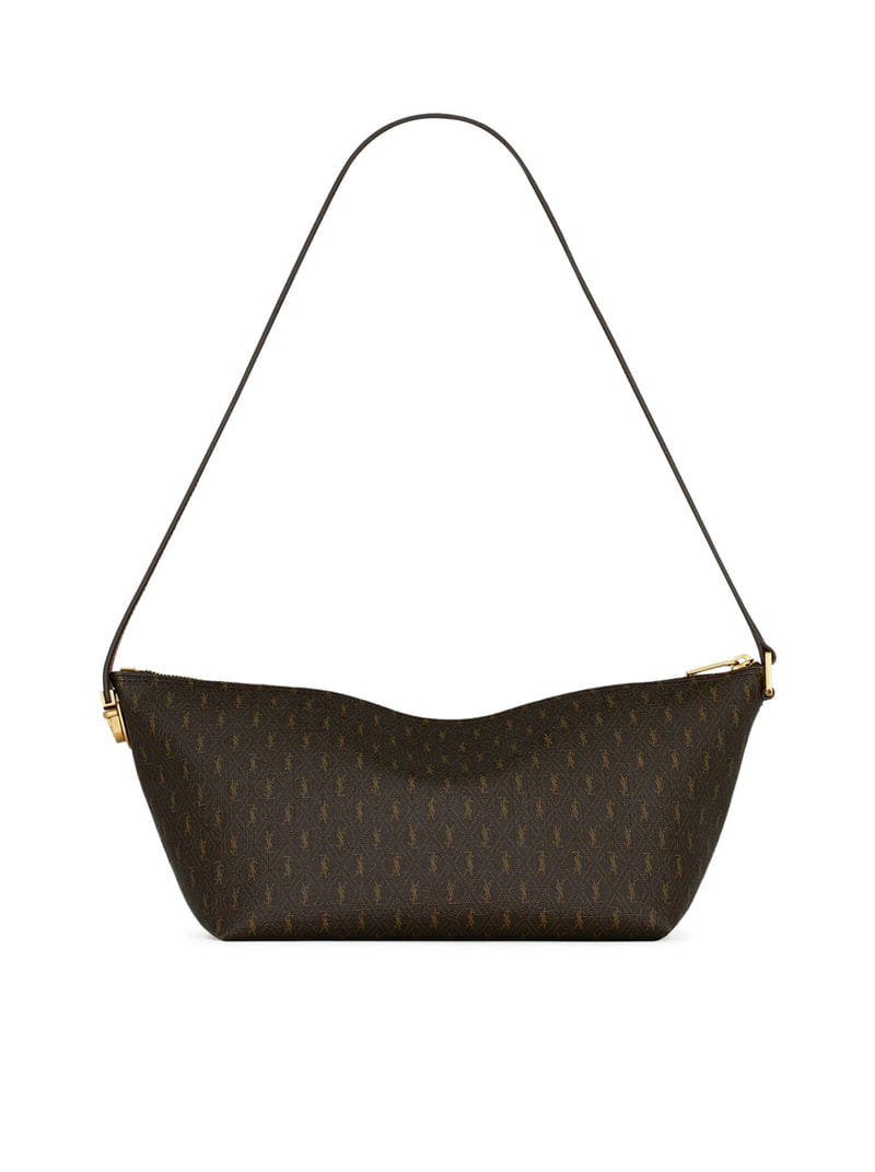 Saint Laurent Men Le Monogramme Shoulder Bag In Monogram Canvas And Smooth Leather