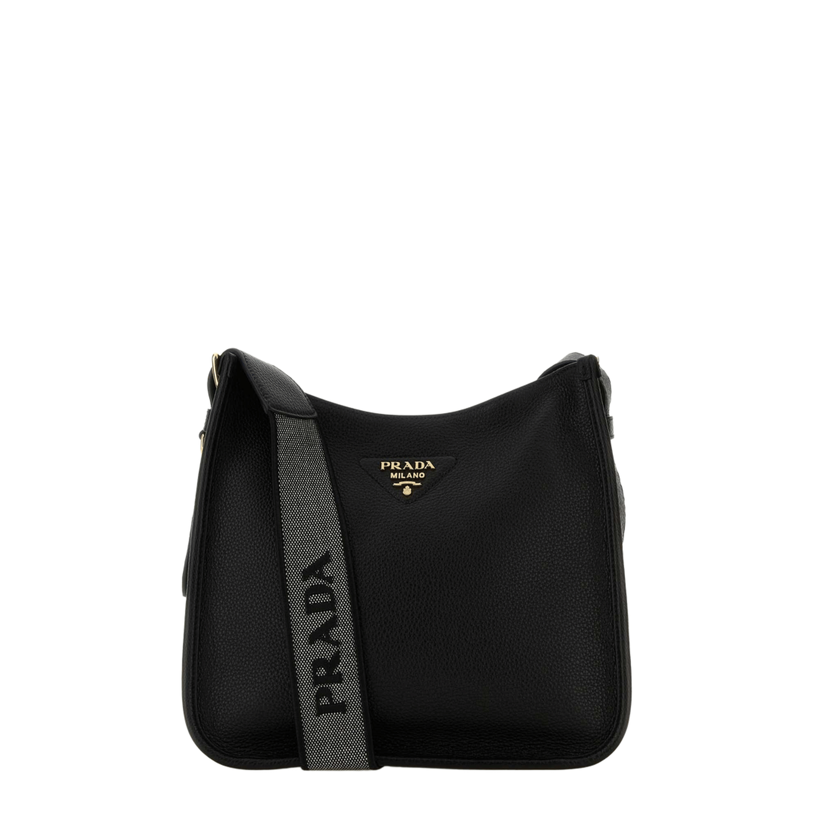 Prada Medium Leather Bag Medium Calfskin Shoulder Bag - Nero