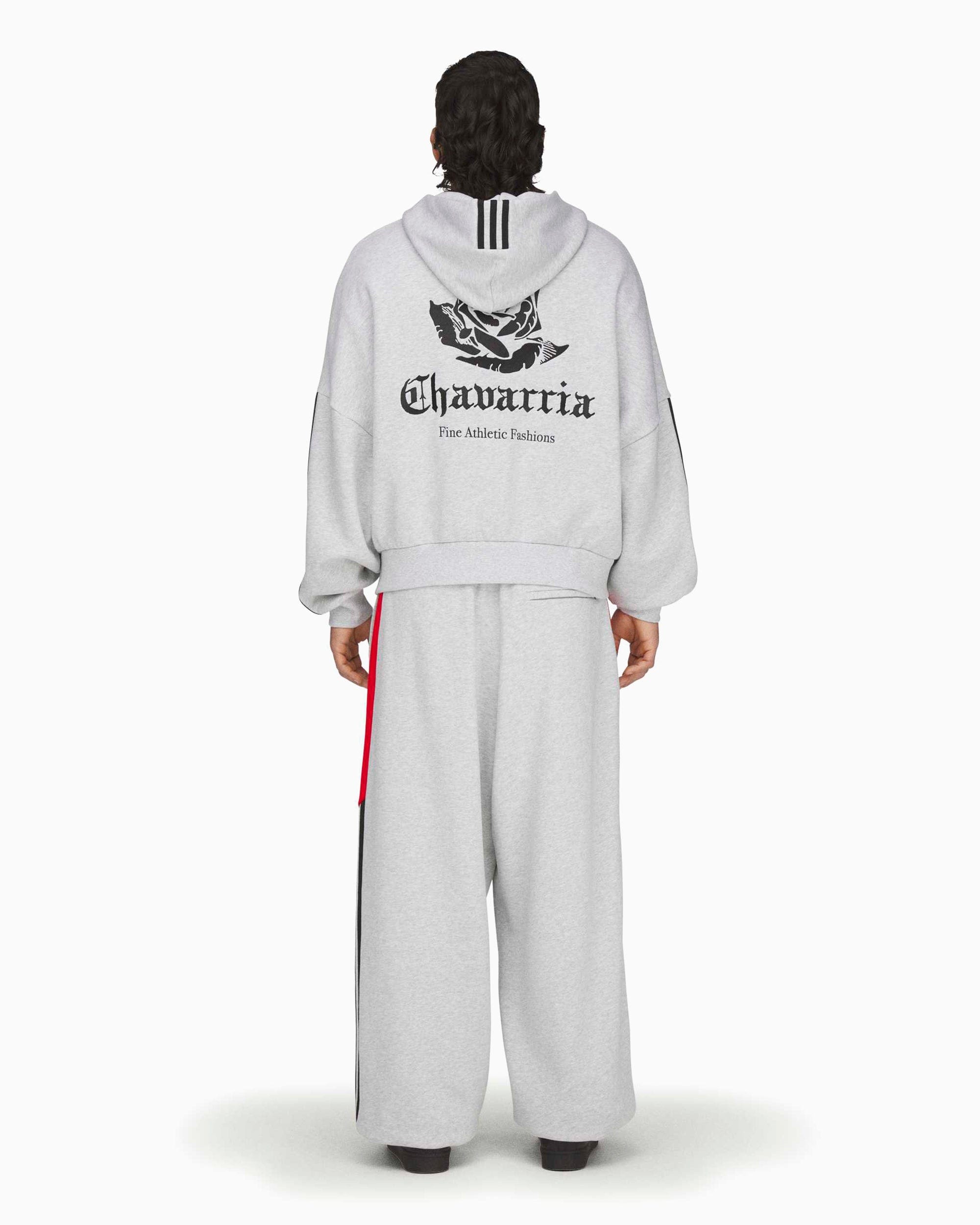 adidas Sudadera con cremallera con logo Relaxed adidas Originals x Willy Chavarria para hombre