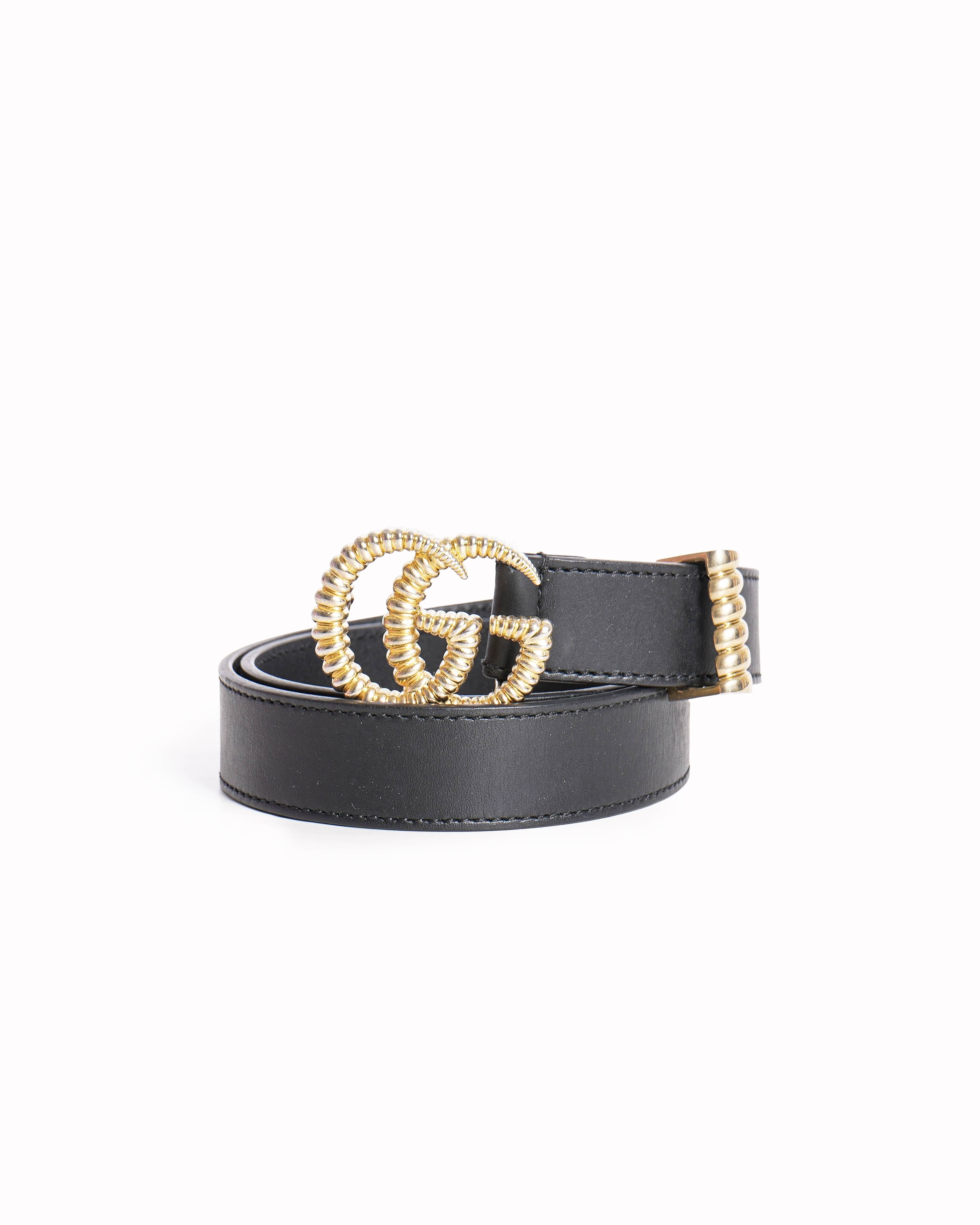 Gucci Torchon Double G Buckle Belt in Black