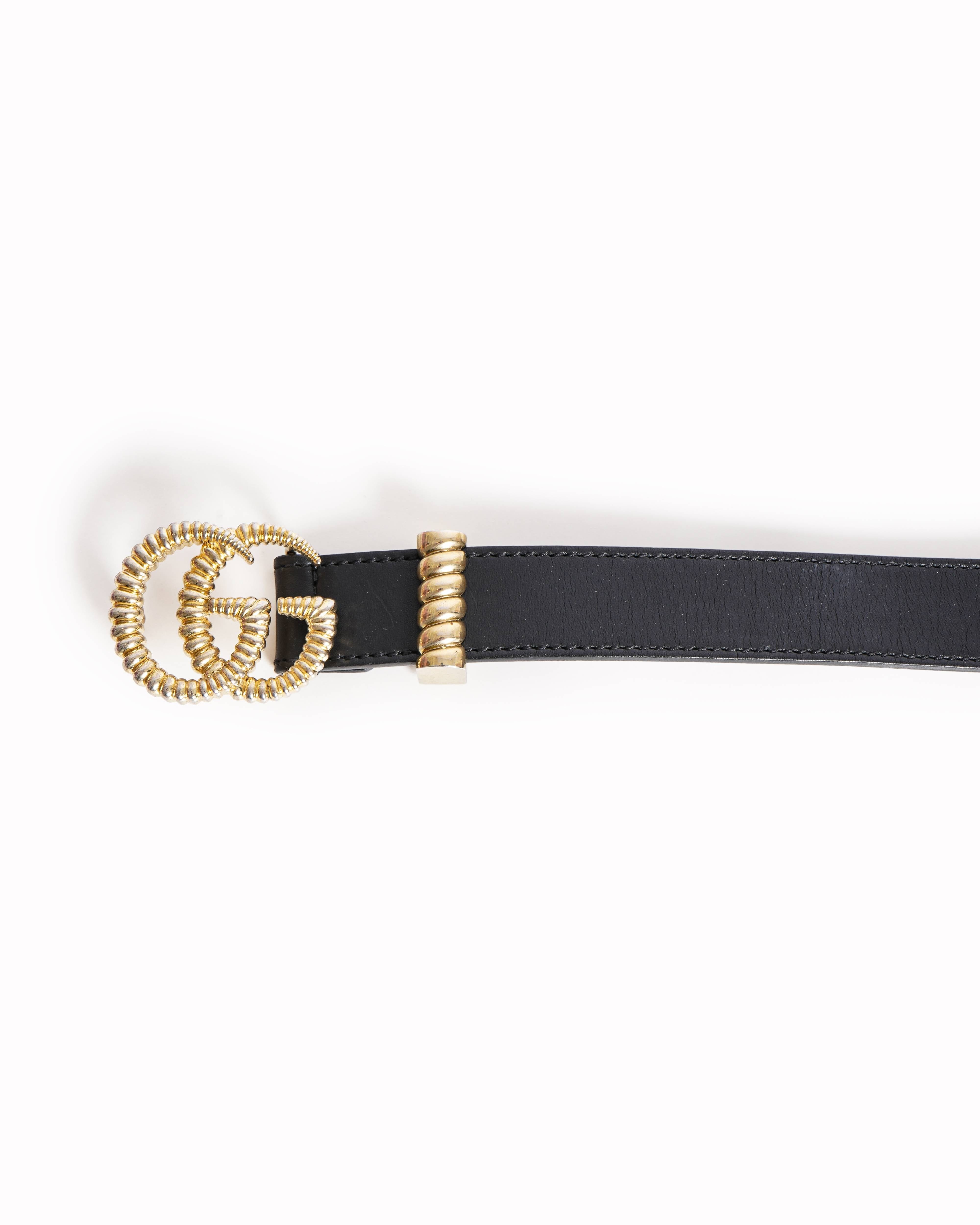 Gucci Torchon Double G Buckle Belt in Black