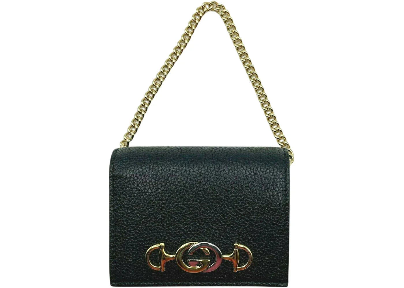 Gucci Gg Logo Zumi Bi - Fold Mini Wallet Mini Black
