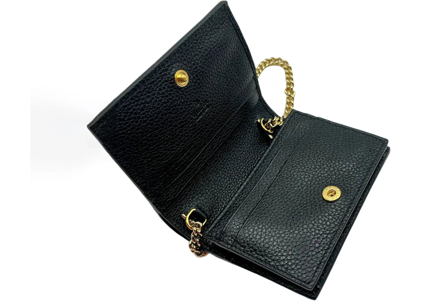 Gucci Gg Logo Zumi Bi - Fold Mini Wallet Mini Black