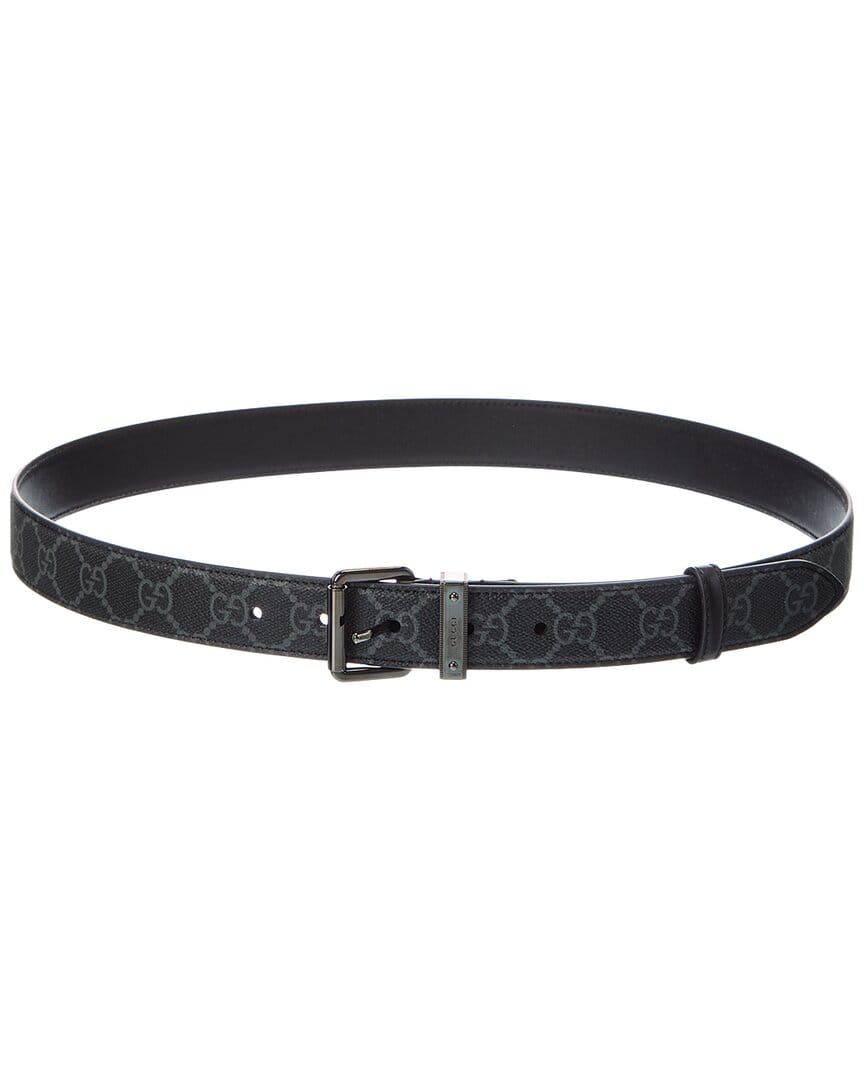 Gucci Reversible Gg Supreme Canvas & Leather Belt