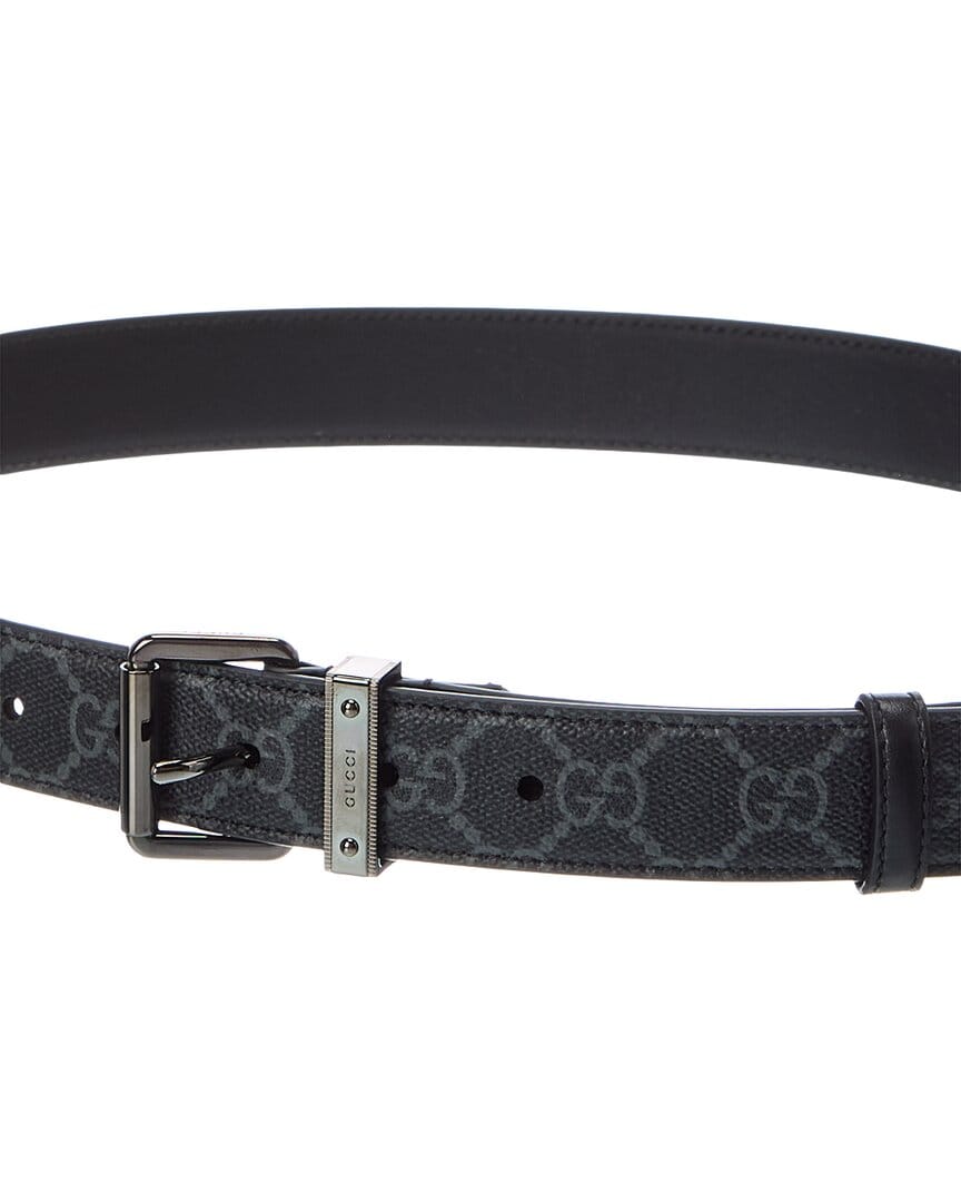 Gucci Reversible Gg Supreme Canvas & Leather Belt