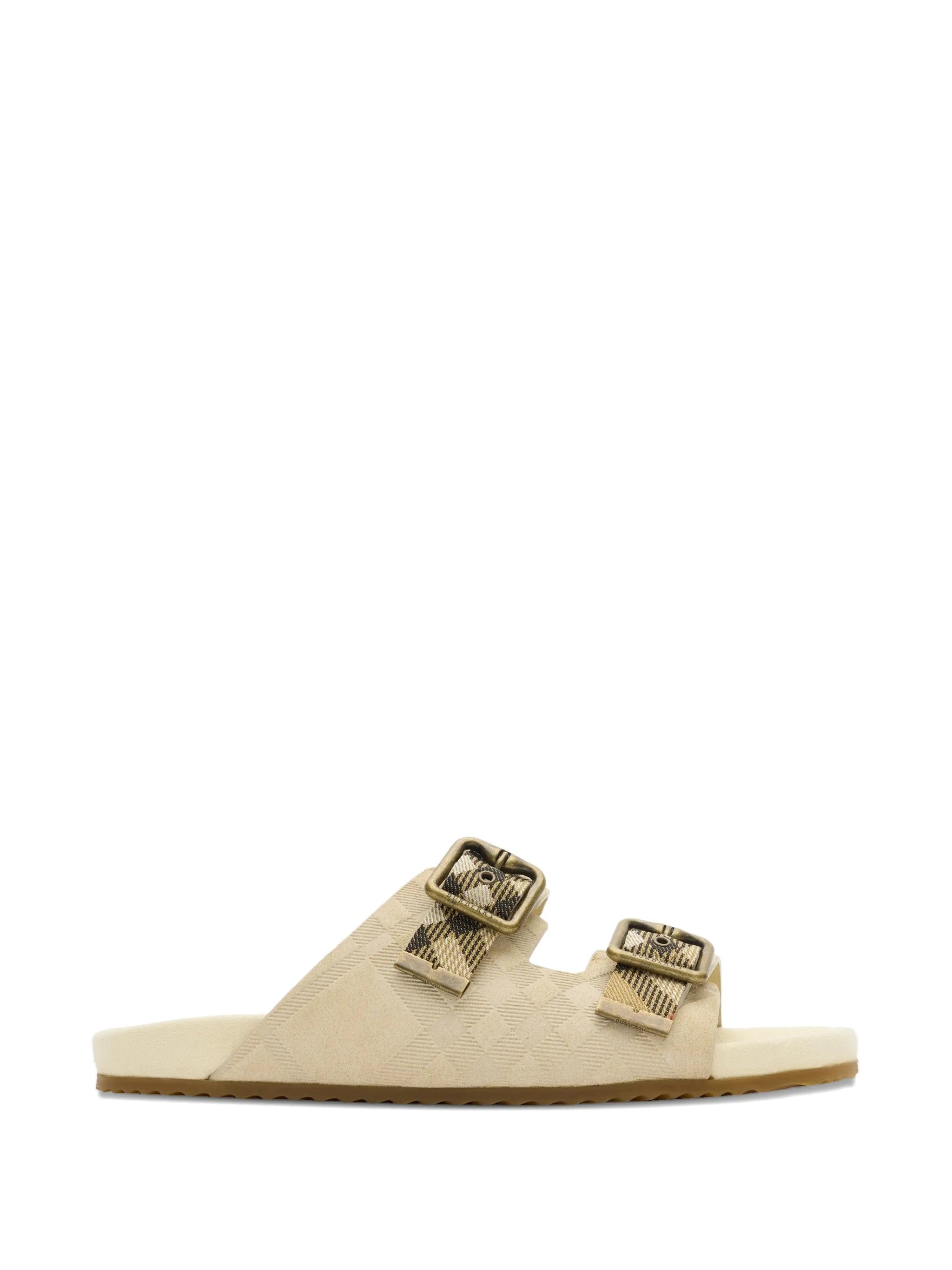 Burberry Urchin check embossed strap sandals