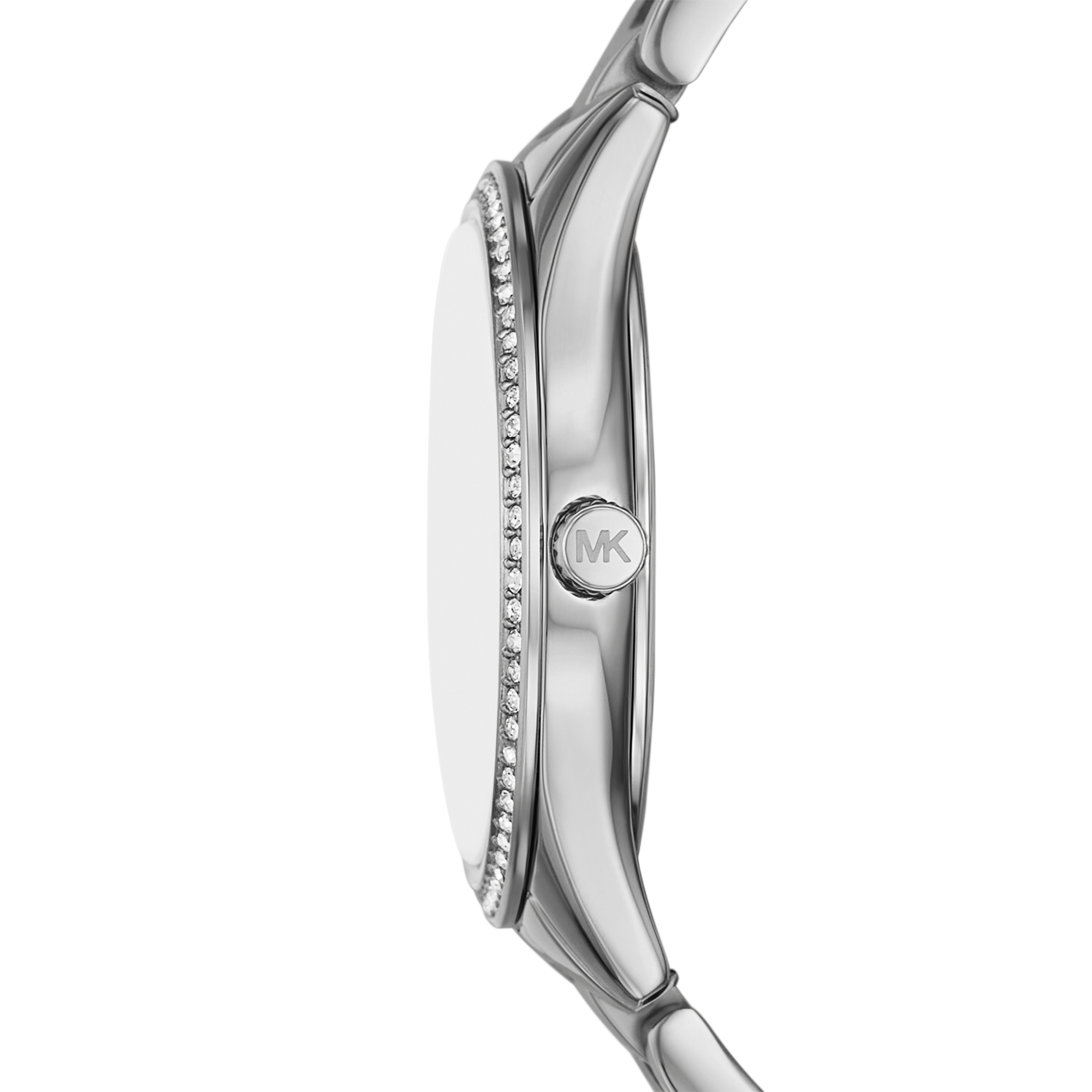 Michael Kors Lauryn Three - Hand Stainless Steel Watch, Earrings and Necklace Gift Set