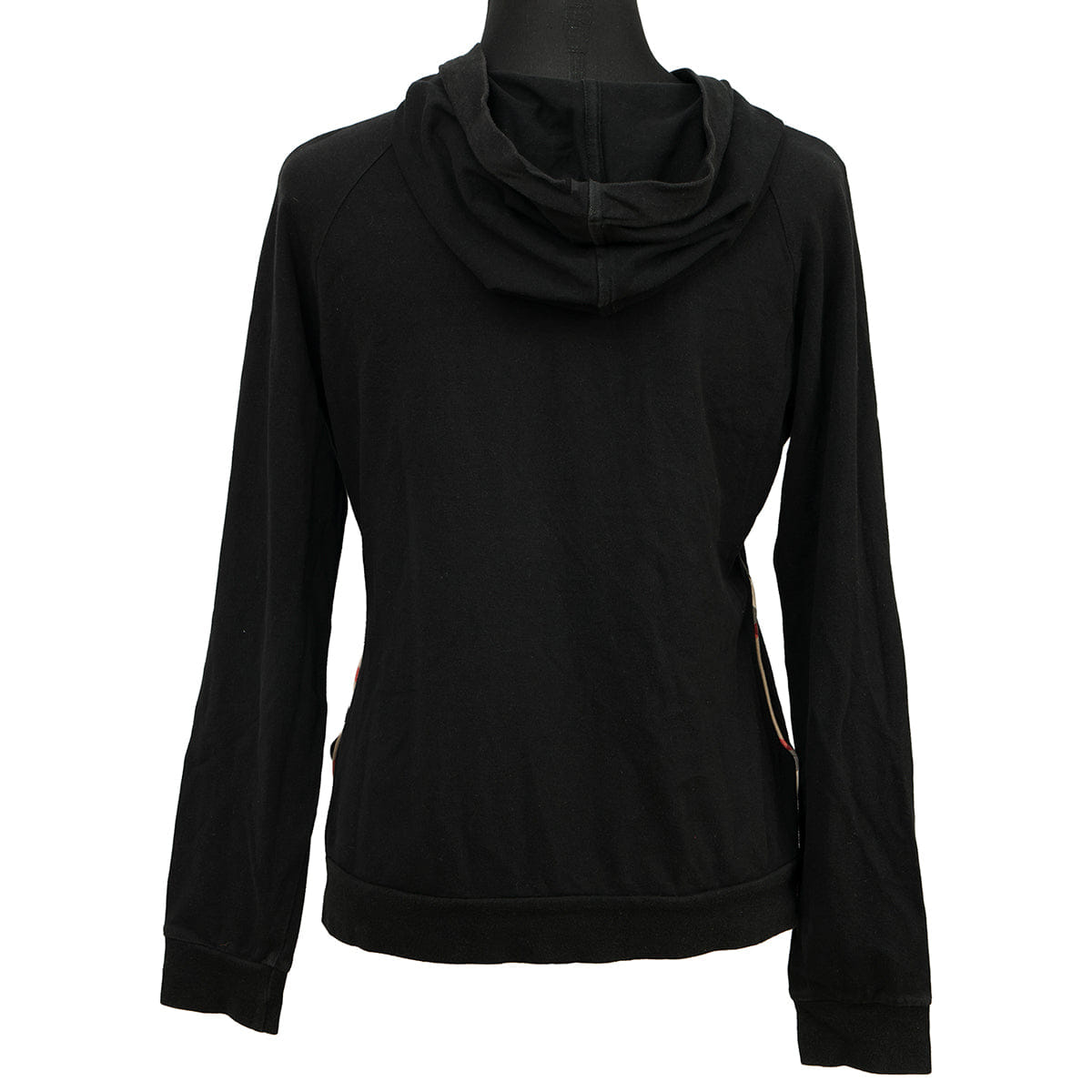 BURBERRY SIZE: L BLACK ZIP - UP HOODIE
