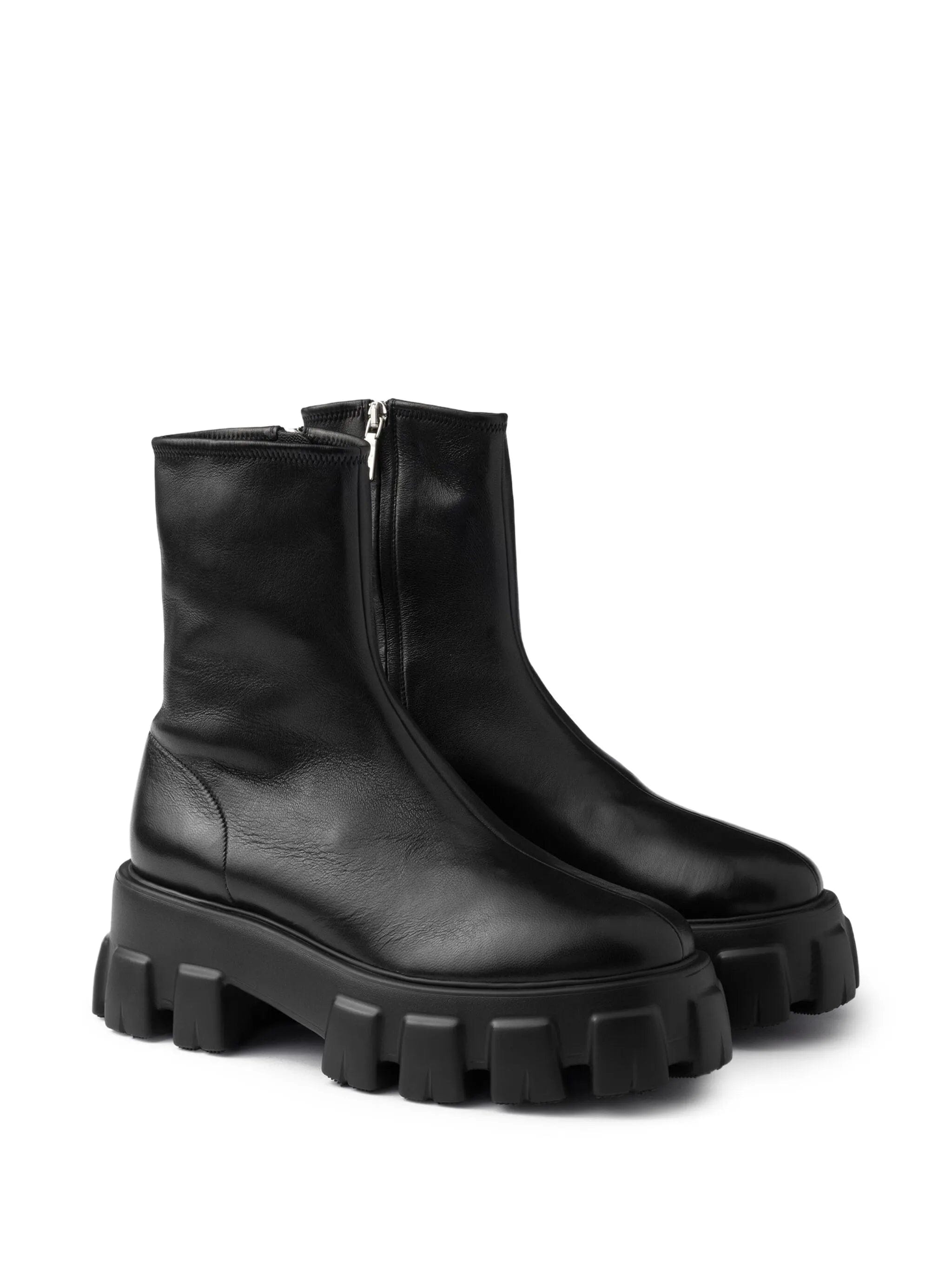 Prada Monolith stretch nappa leather booties