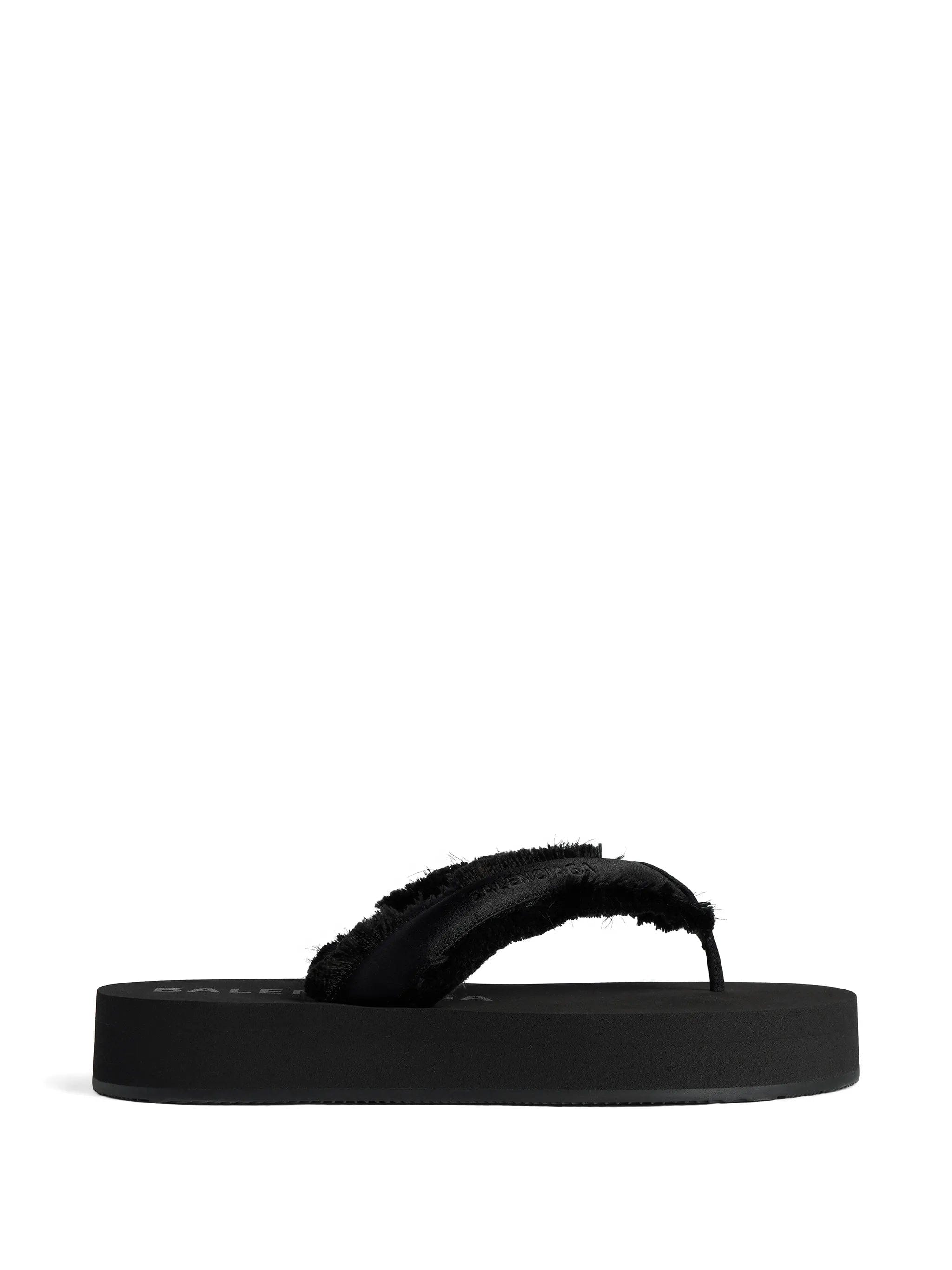 Balenciaga fringed flat flip - flops
