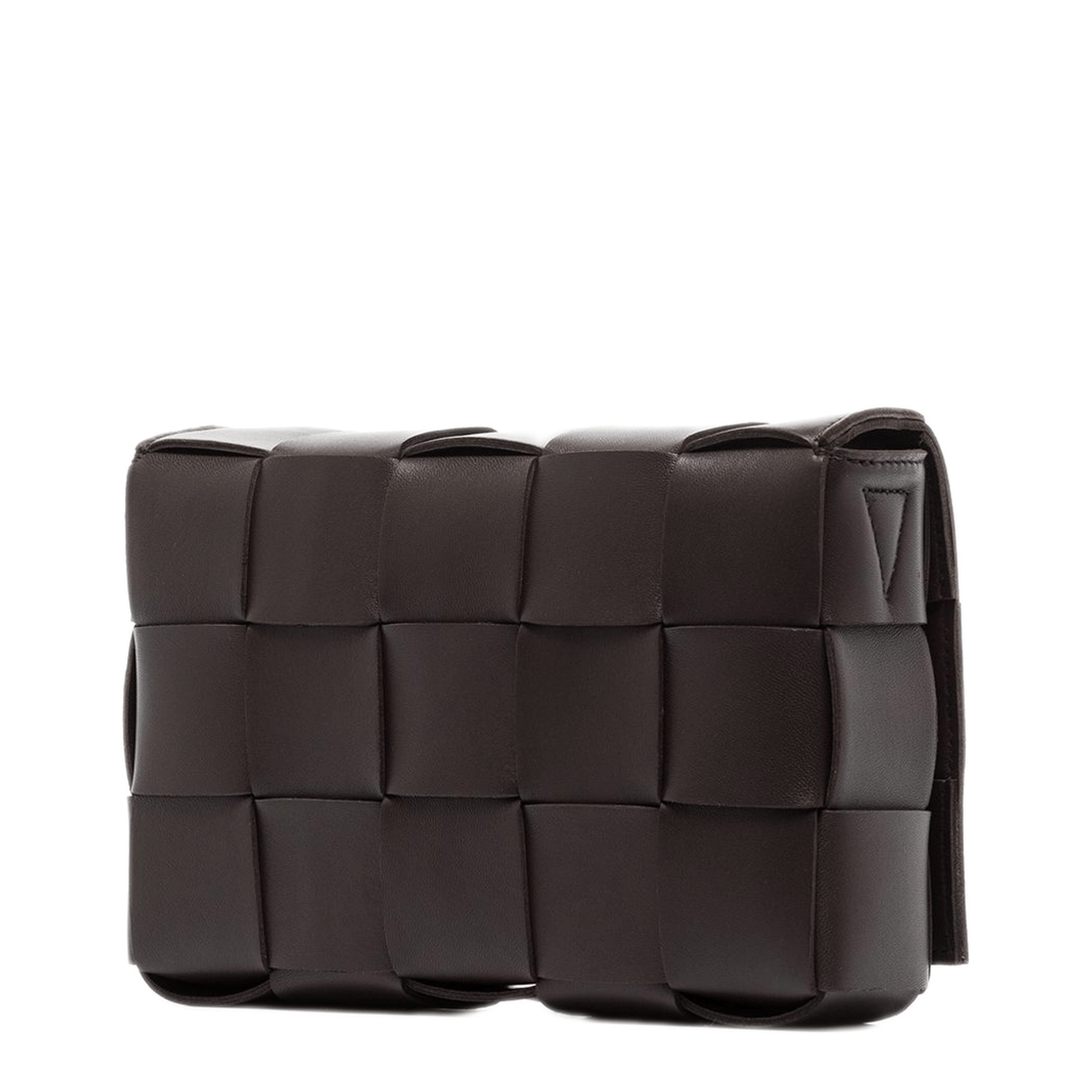 Bottega Veneta Cassette Lambskin Crossbody - Black