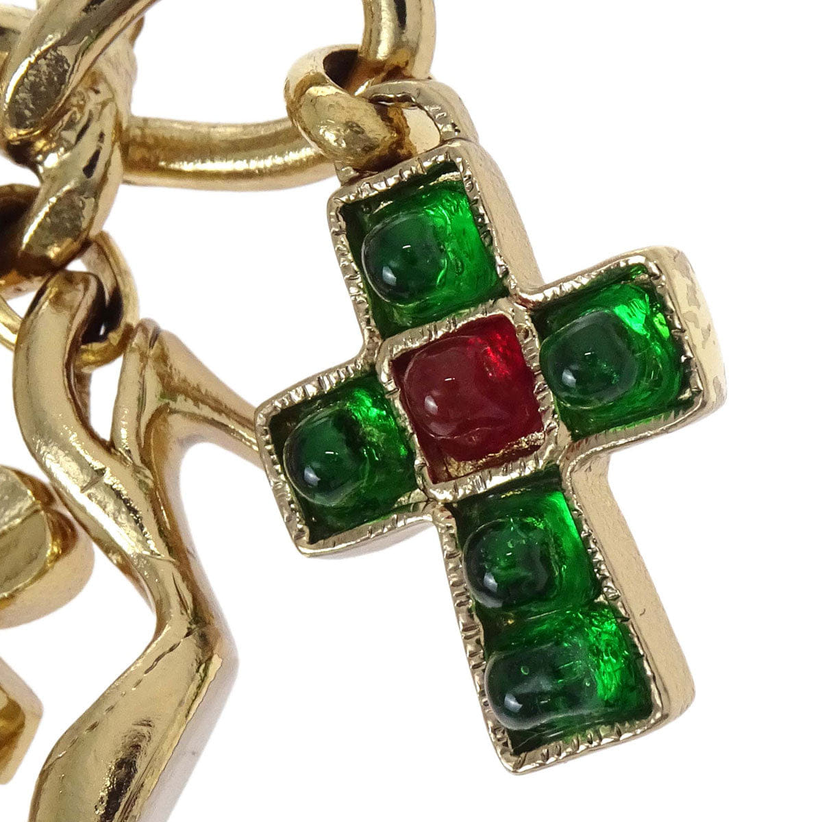 Chanel Icon Brooch Pin Bag Perfume Bottle Clover Pumps Gripoix Cross 02P