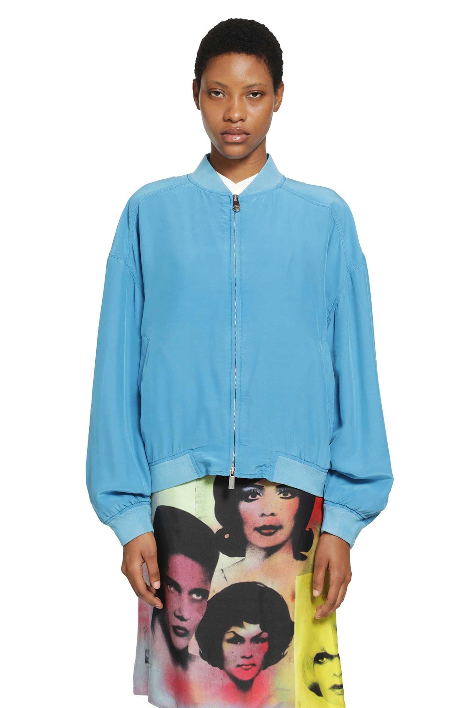 Versace Overdyed Silk Poplin Bomber