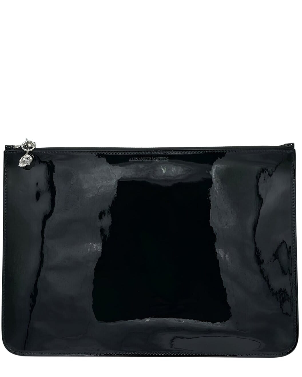 Alexander McQueen Patent Leather Skull CharmClutch