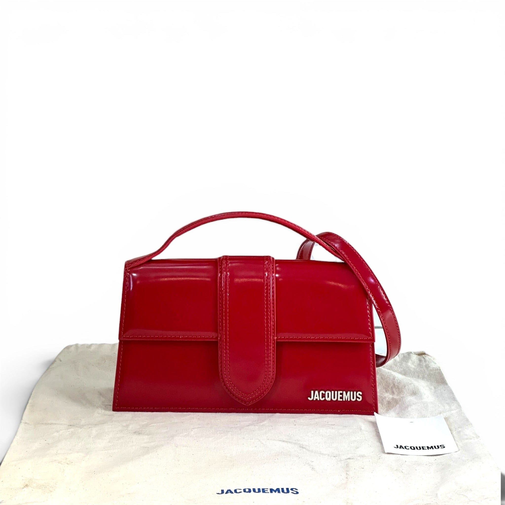 Jacquemus Le Bambino Red Patent Leather Bag