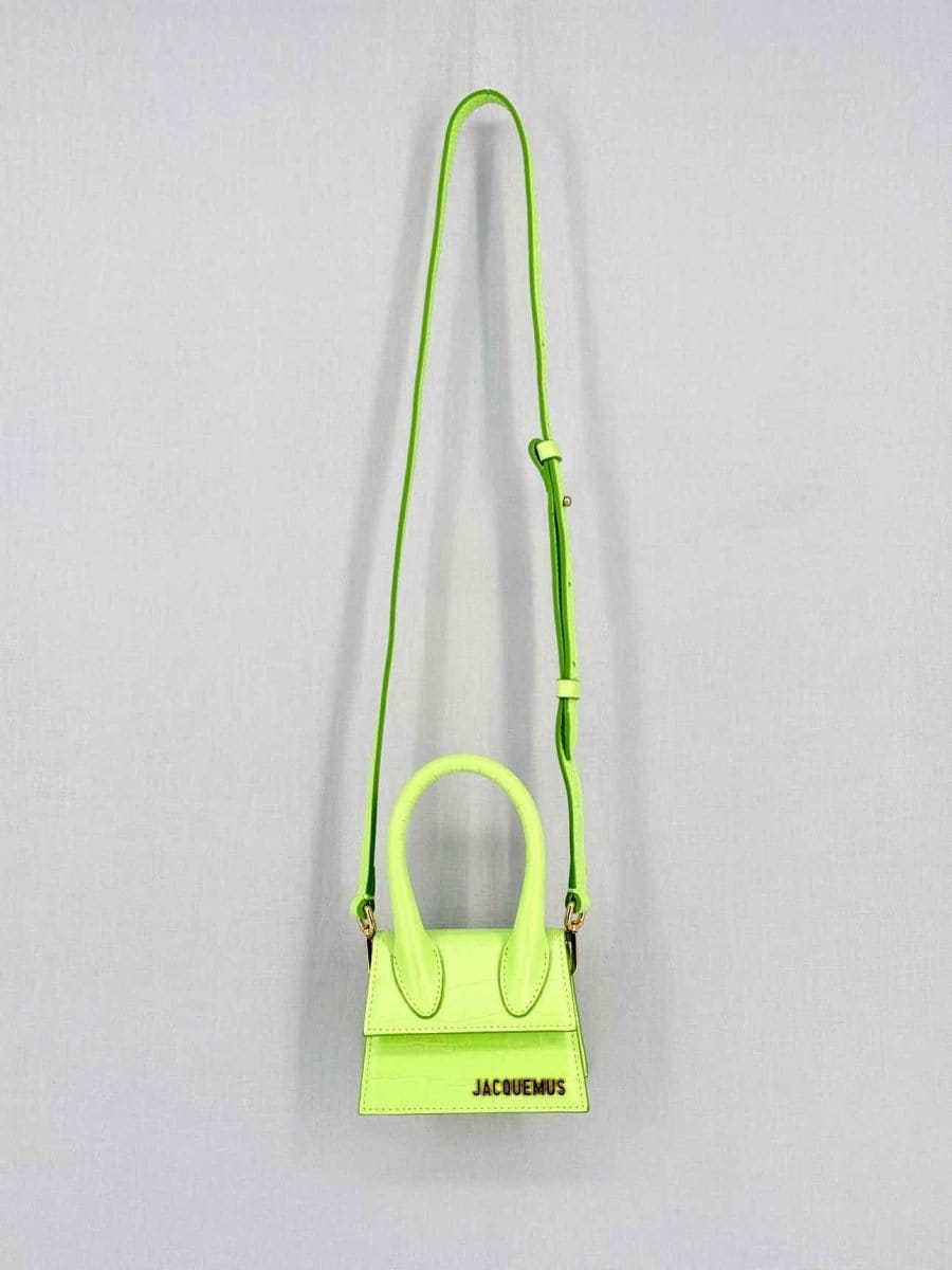 Jacquemus Le Chiquito Neon Green Top Handle