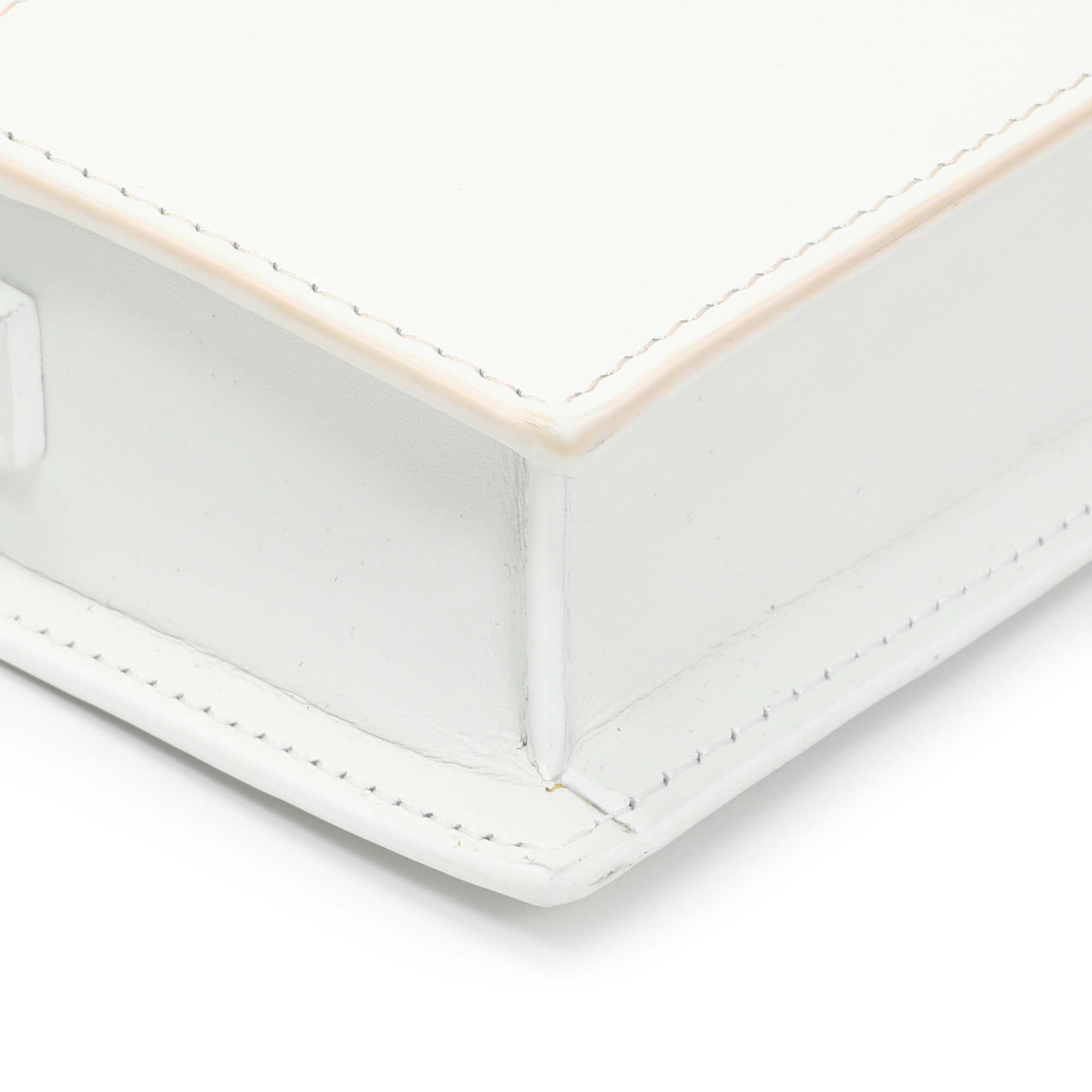 Jacquemus White Calfskin Le Ciuciu Satchel
