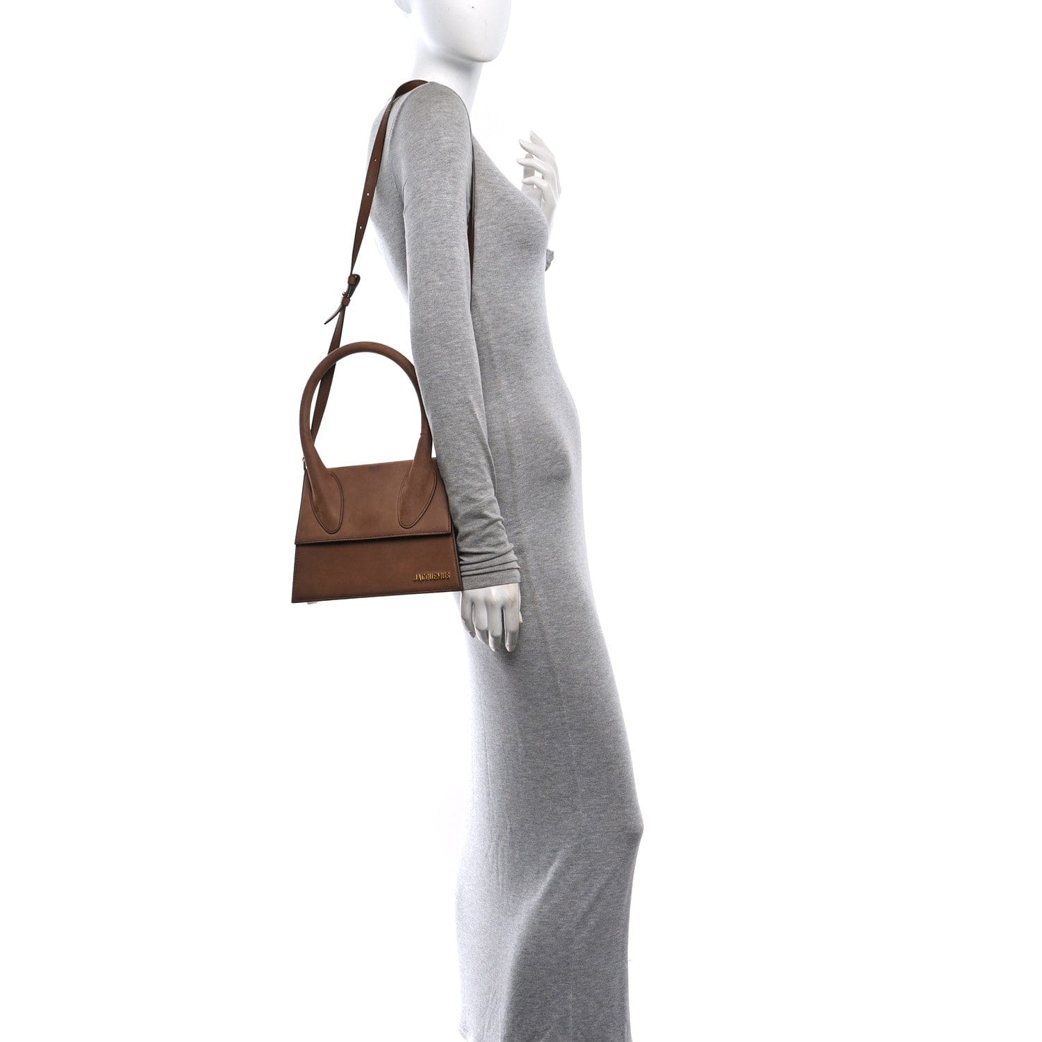 Jacquemus Suede Le Grand Chiquito Brown