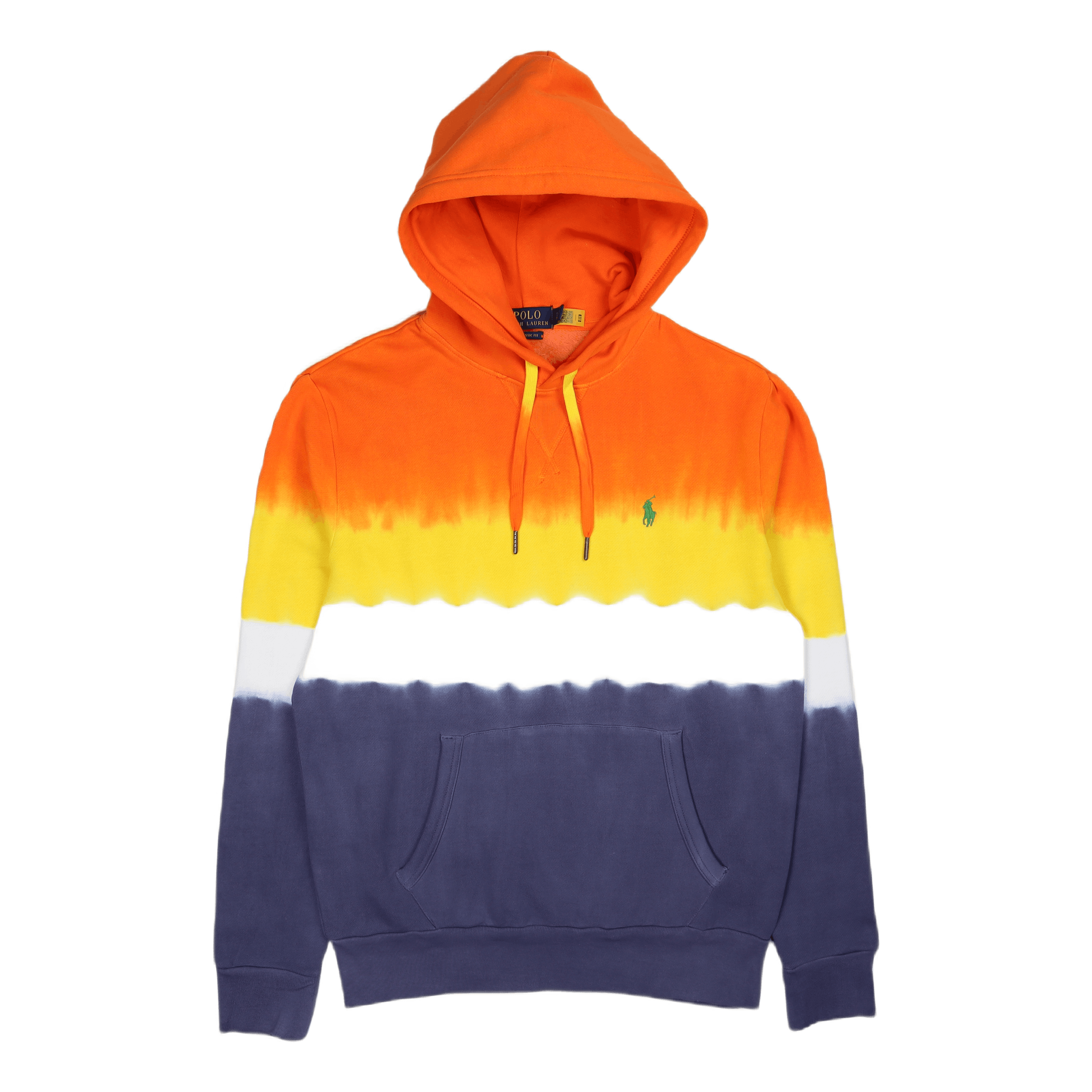 Polo Ralph Lauren Tie - Dye Fleece Hoodie Bright Signal Orange Multi