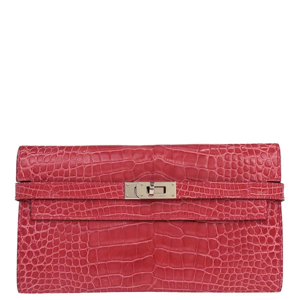 Hermes * Bougainvillier Alligator Kelly Wallet